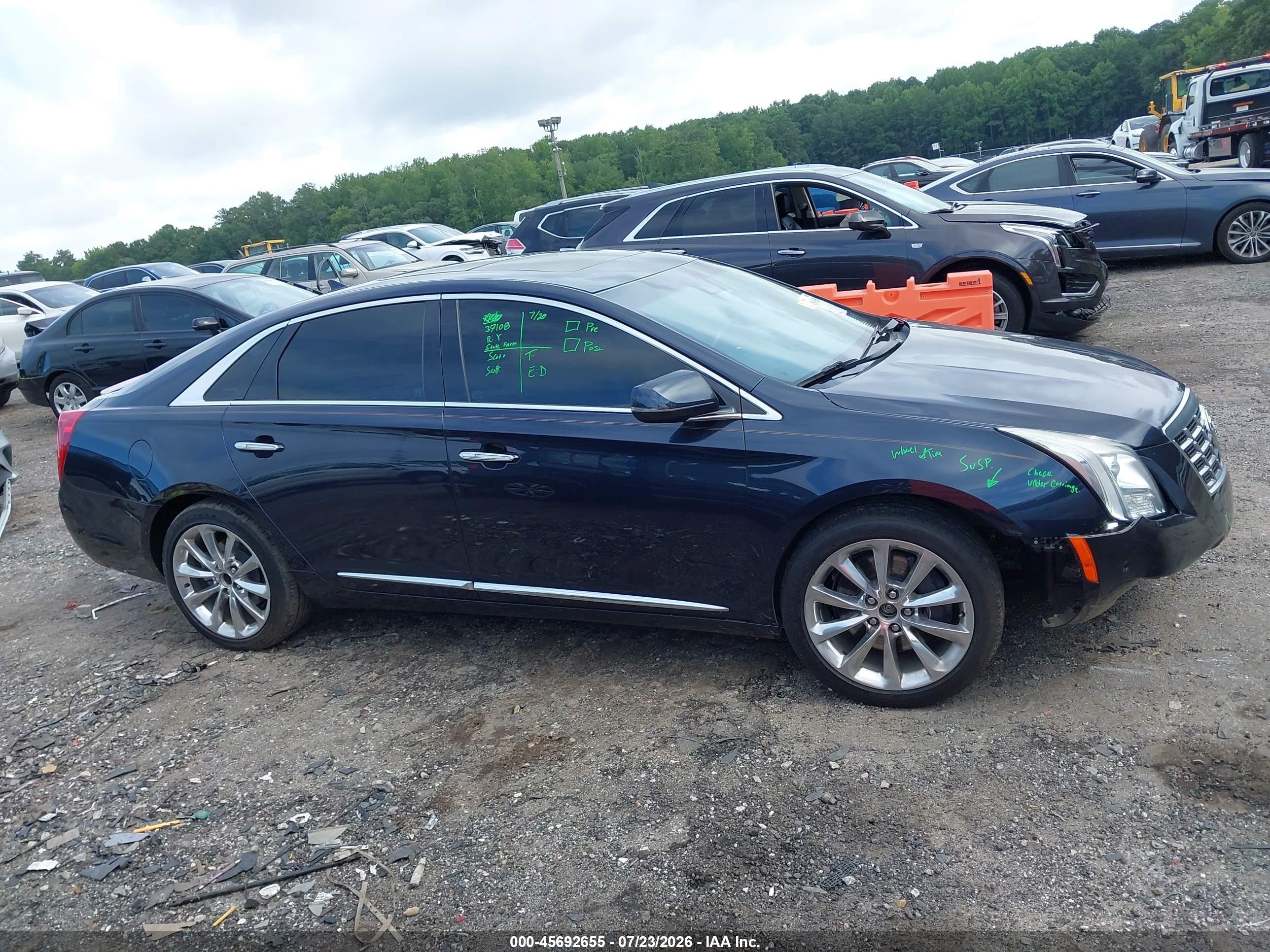 2014 Cadillac Xts Luxury Blue vin: 2G61M5S35E9298459