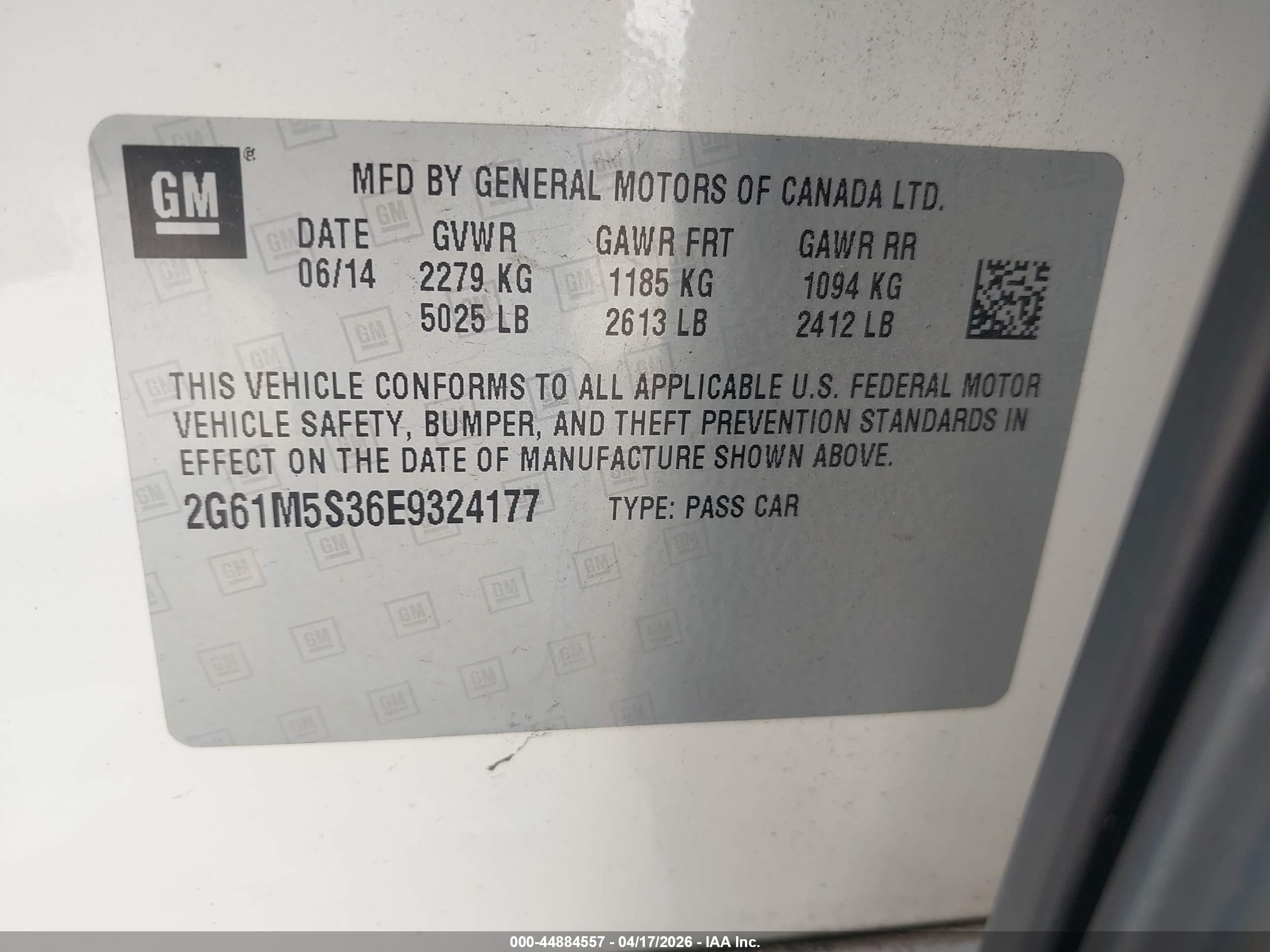 2014 Cadillac Xts Luxury Белый vin: 2G61M5S36E9324177
