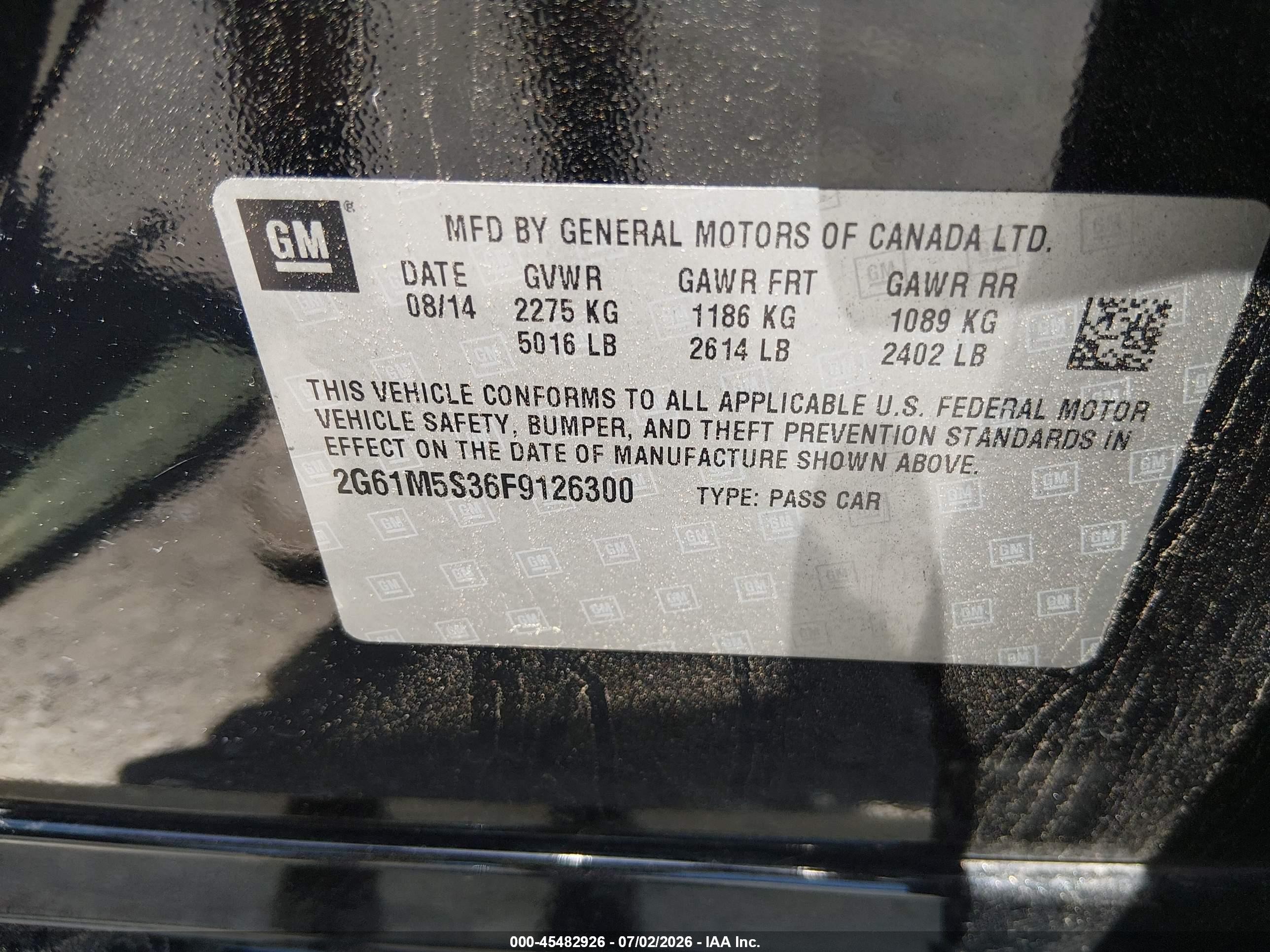 2015 Cadillac Xts Luxury Black vin: 2G61M5S36F9126300