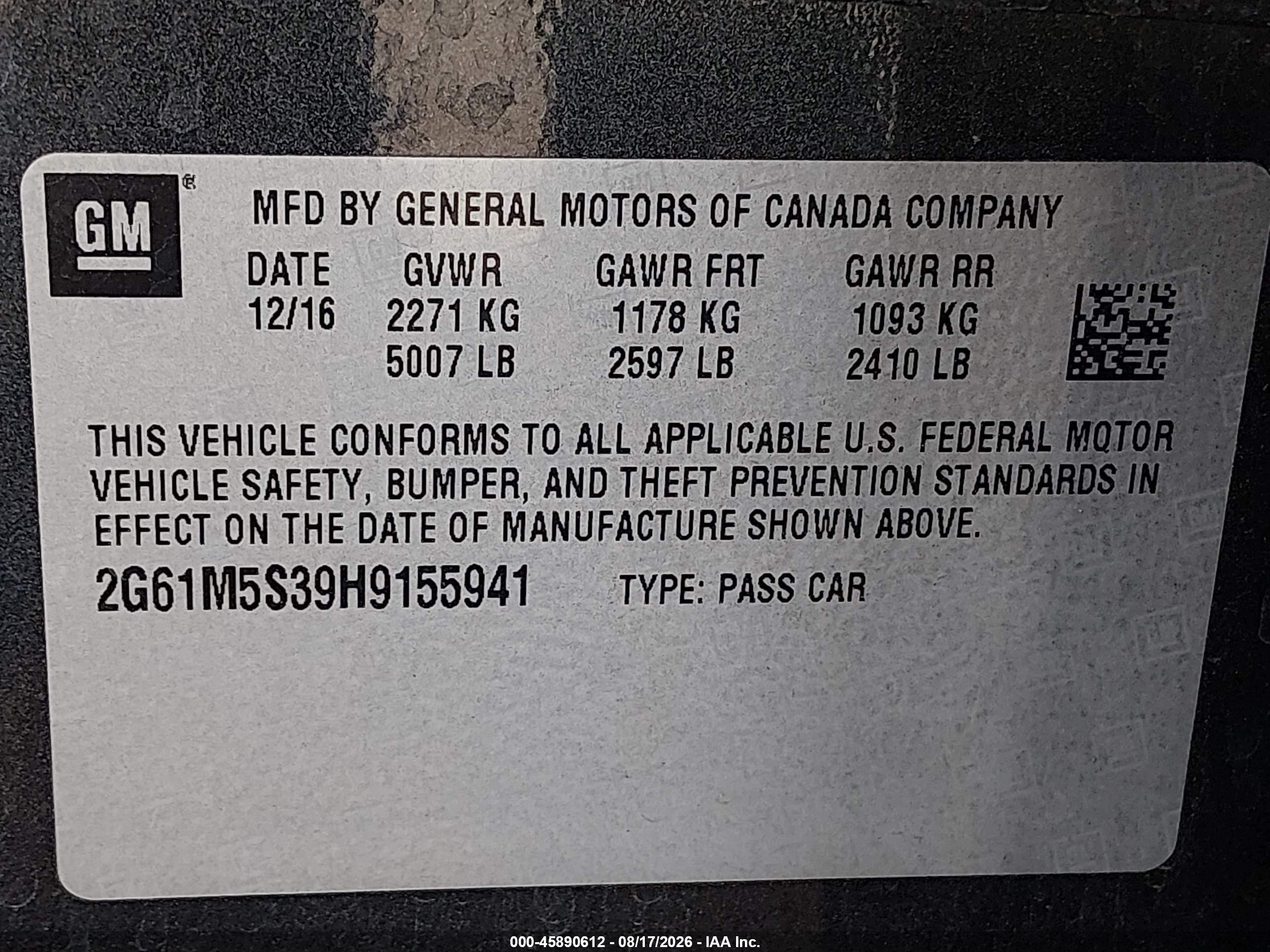 2017 Cadillac Xts Luxury Серый vin: 2G61M5S39H9155941