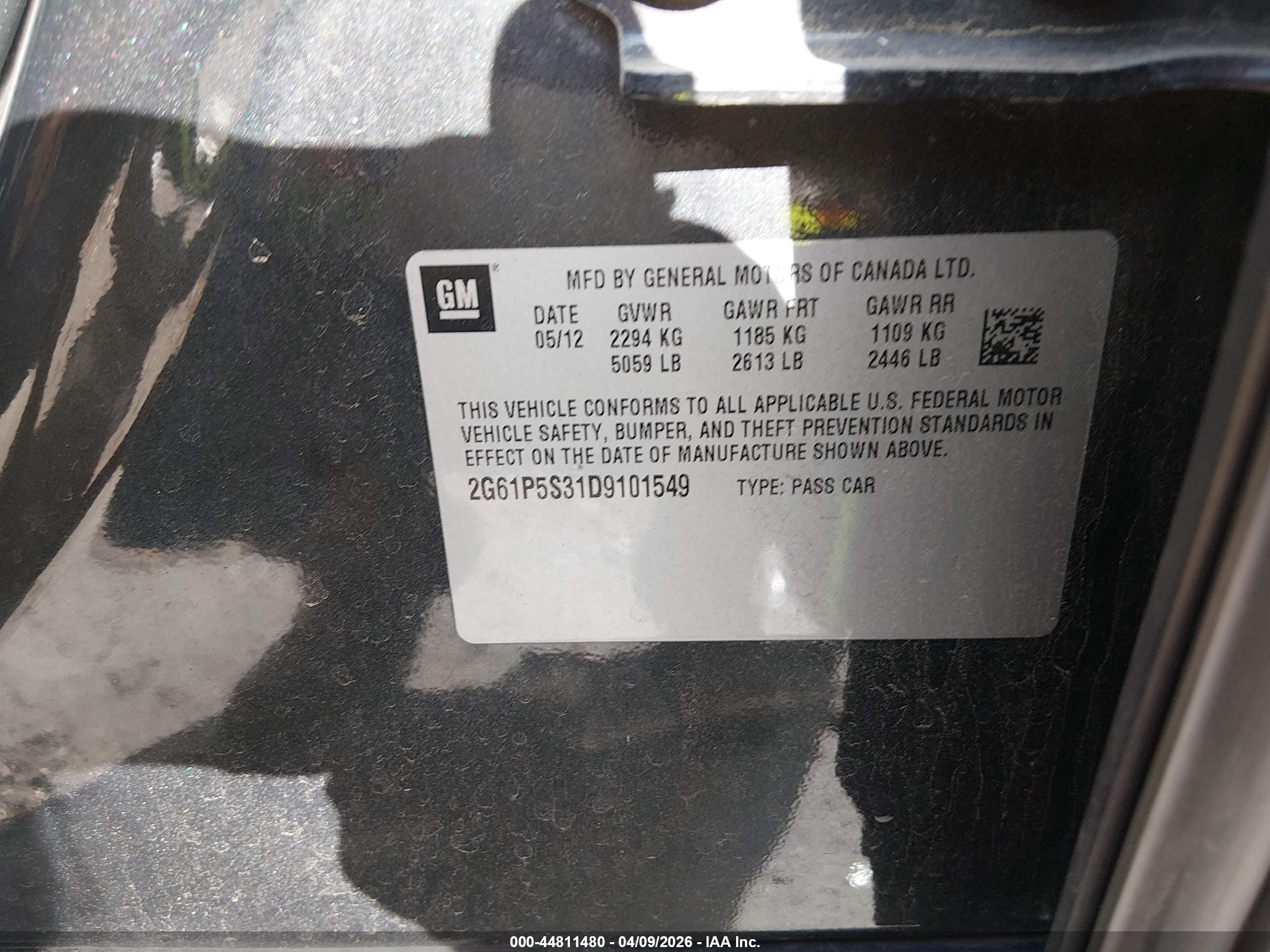 2013 Cadillac Xts Luxury Black vin: 2G61P5S31D9101549