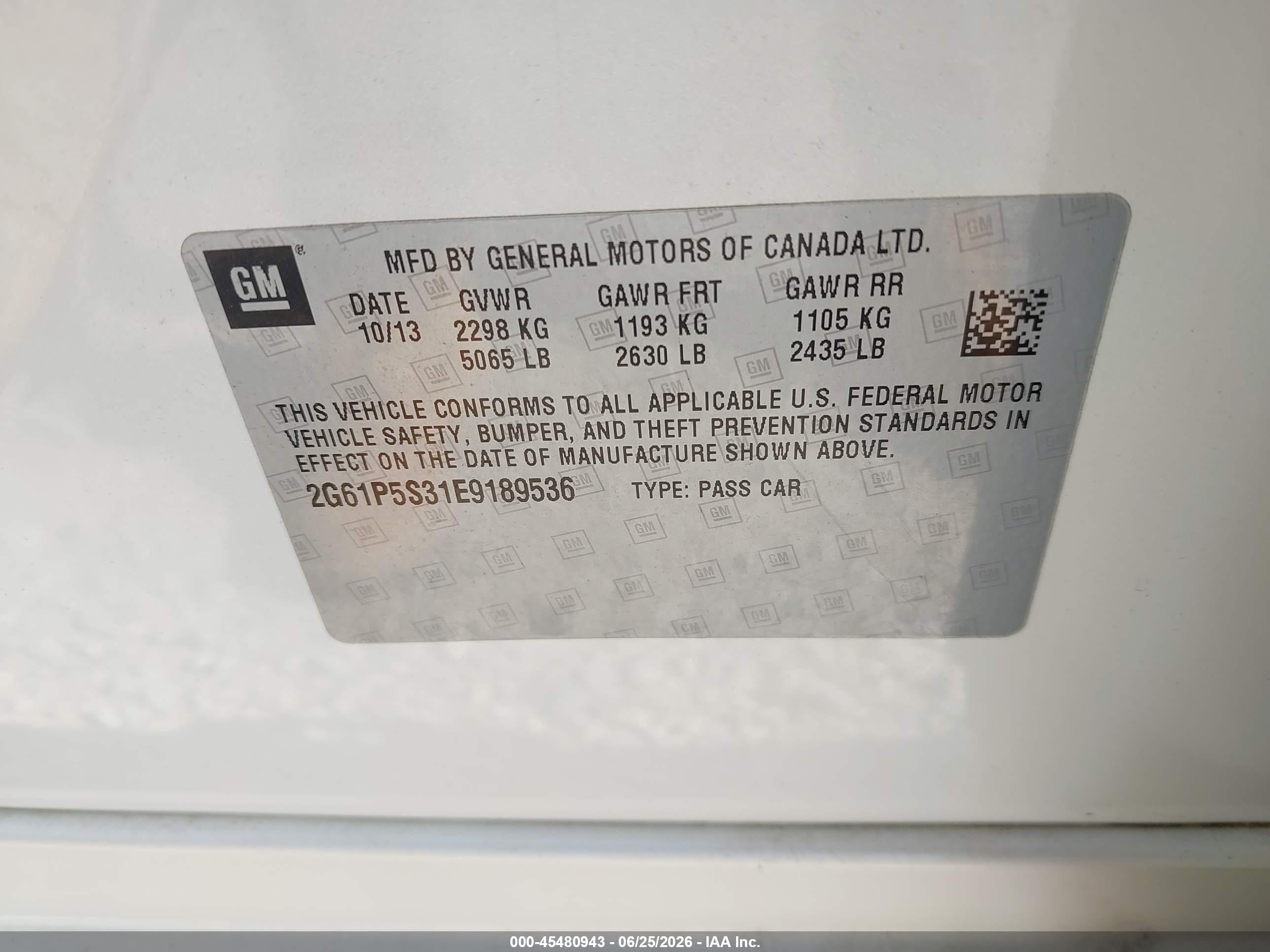 2014 Cadillac Xts Premium Белый vin: 2G61P5S31E9189536