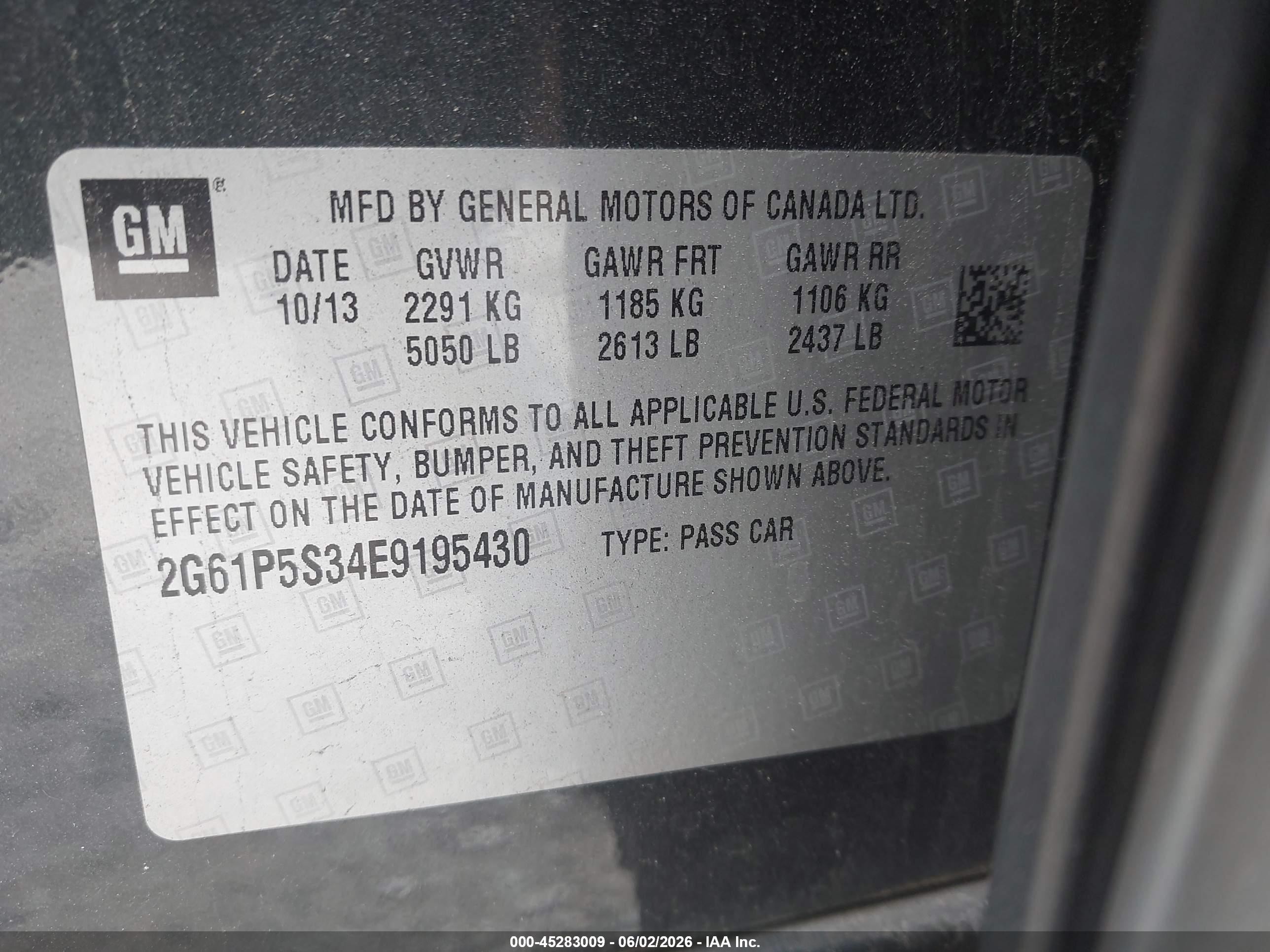 2014 Cadillac Xts Premium Black vin: 2G61P5S34E9195430