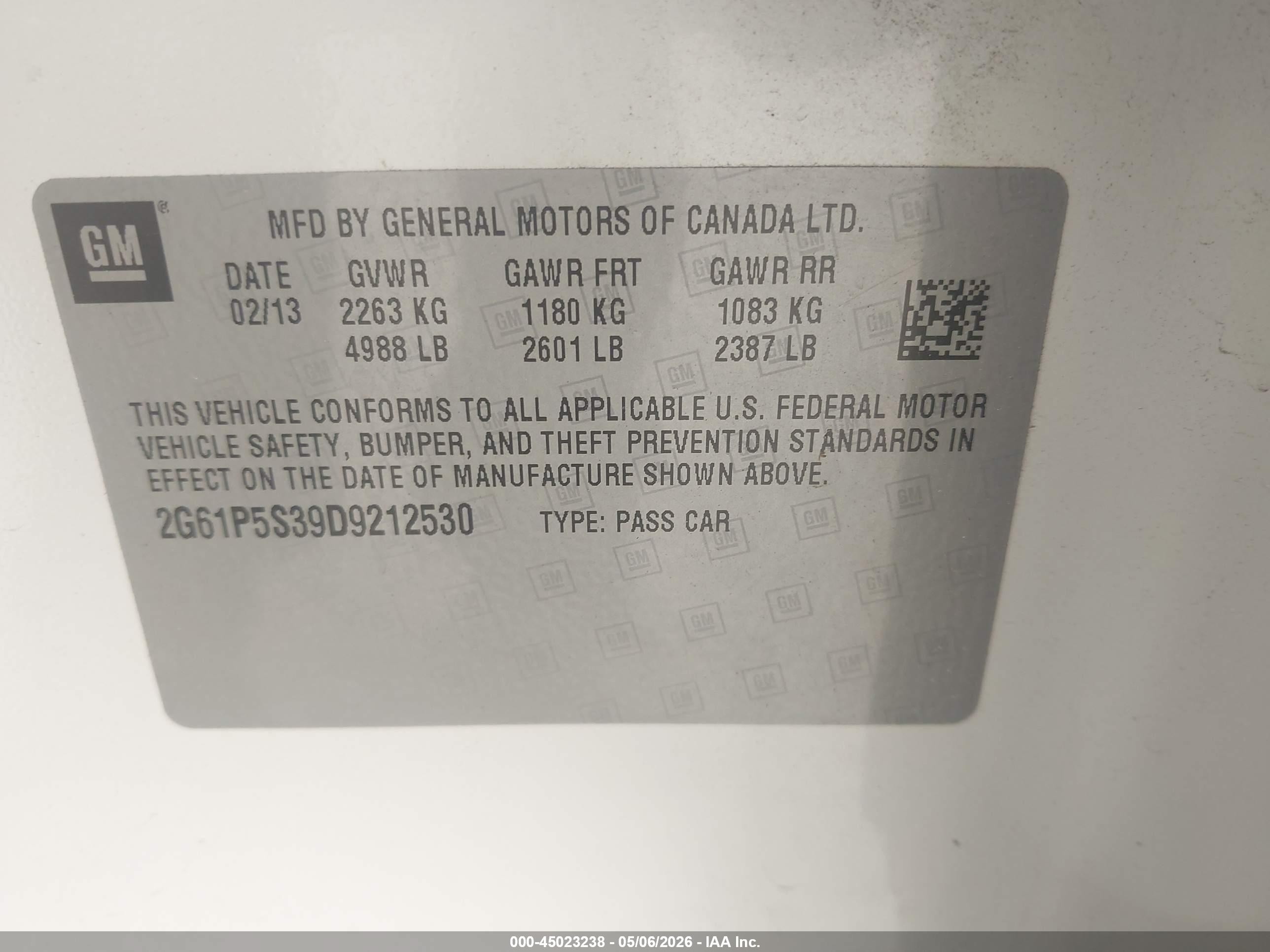 2013 Cadillac Xts Luxury Белый vin: 2G61P5S39D9212530