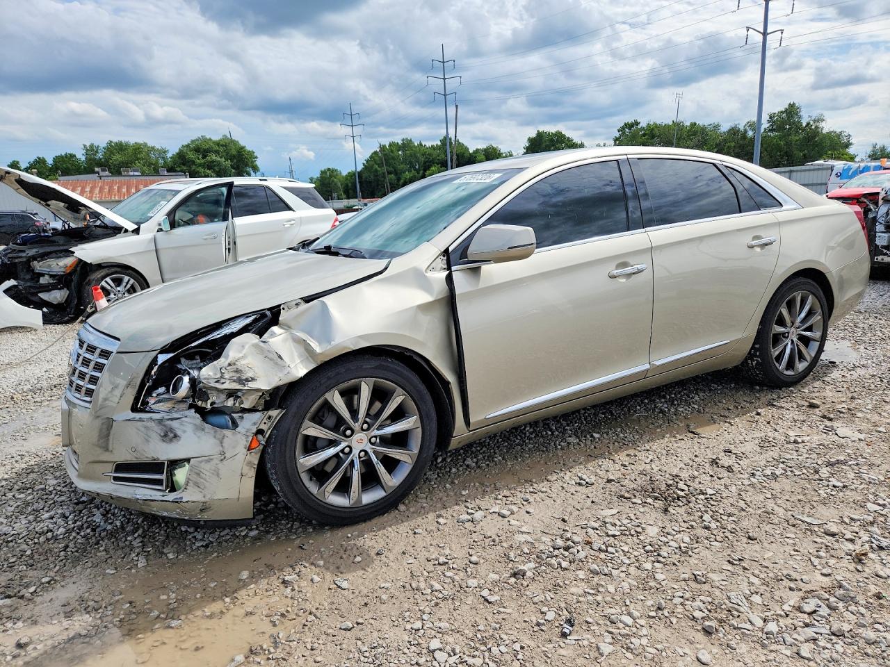 2013 Cadillac Xts Luxury Collection Gold vin: 2G61P5S39D9233488