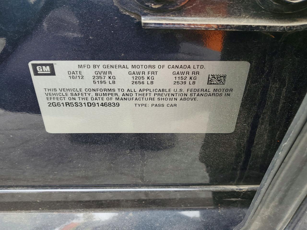 2013 Cadillac Xts Luxury Collection Синий vin: 2G61R5S31D9146839