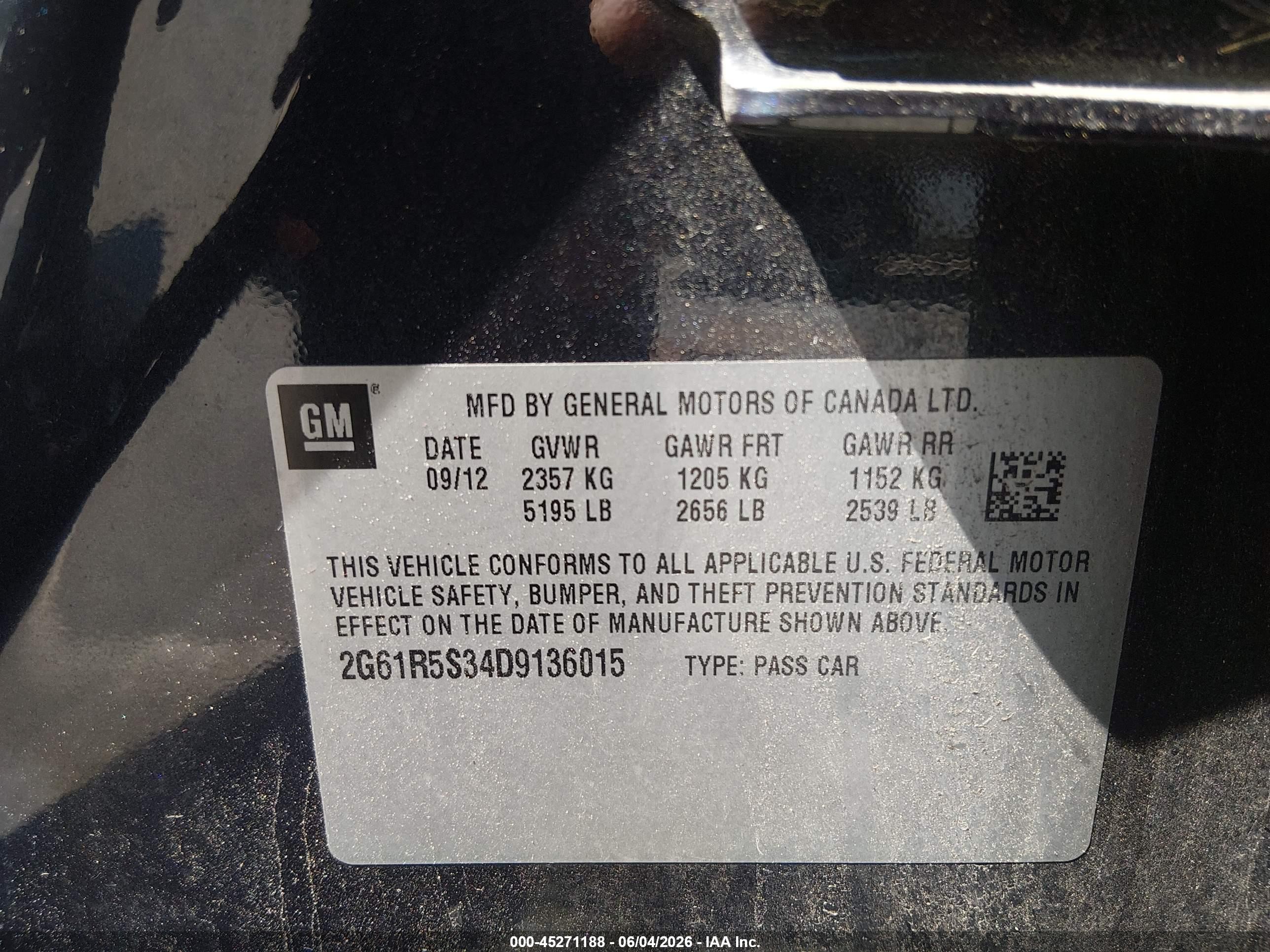 2013 Cadillac Xts Luxury Navy vin: 2G61R5S34D9136015