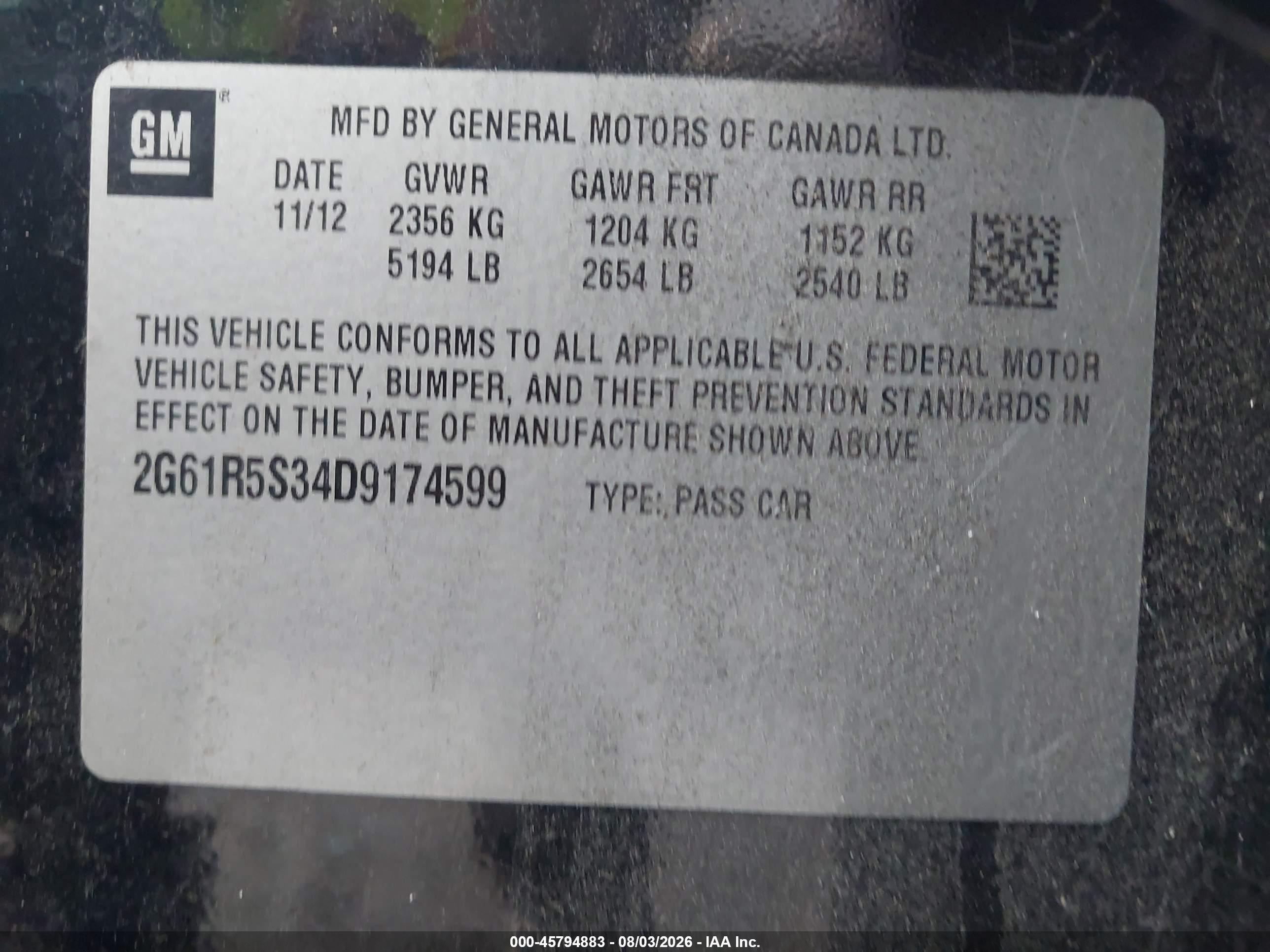 2013 Cadillac Xts Luxury Black vin: 2G61R5S34D9174599