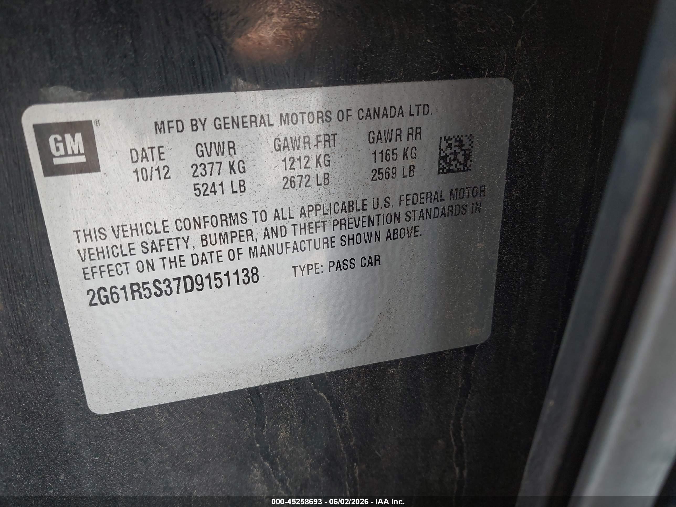 2013 Cadillac Xts Luxury Black vin: 2G61R5S37D9151138