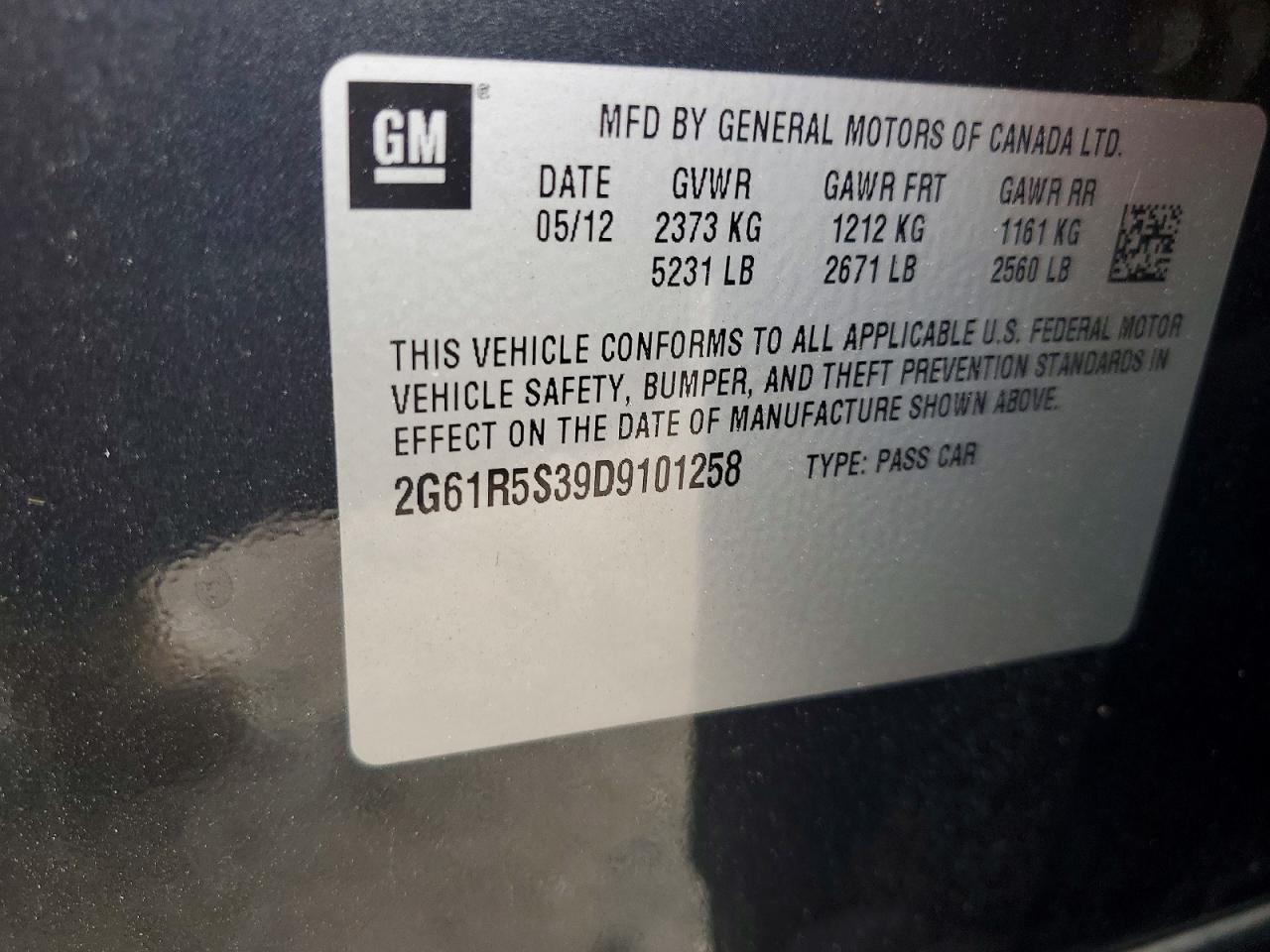 2013 Cadillac Xts Luxury Collection Gray vin: 2G61R5S39D9101258