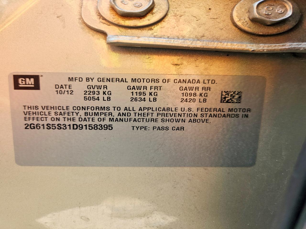 2013 Cadillac Xts Premium Collection Beige vin: 2G61S5S31D9158395