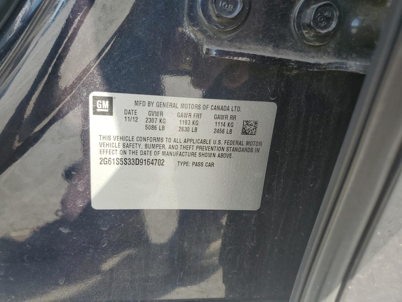 2013 Cadillac Xts Premium Collection Blue vin: 2G61S5S33D9164702