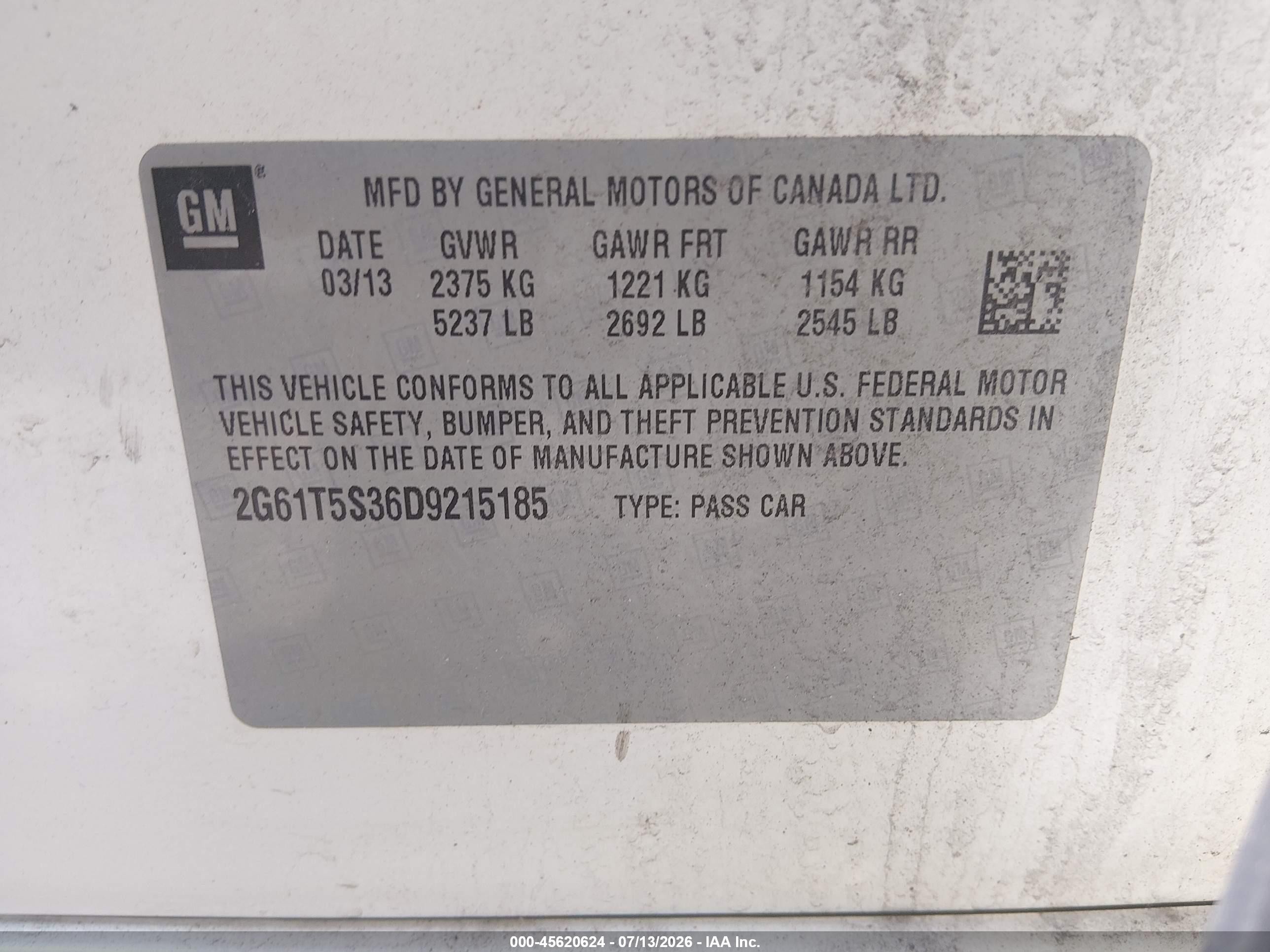 2013 Cadillac Xts Premium White vin: 2G61T5S36D9215185