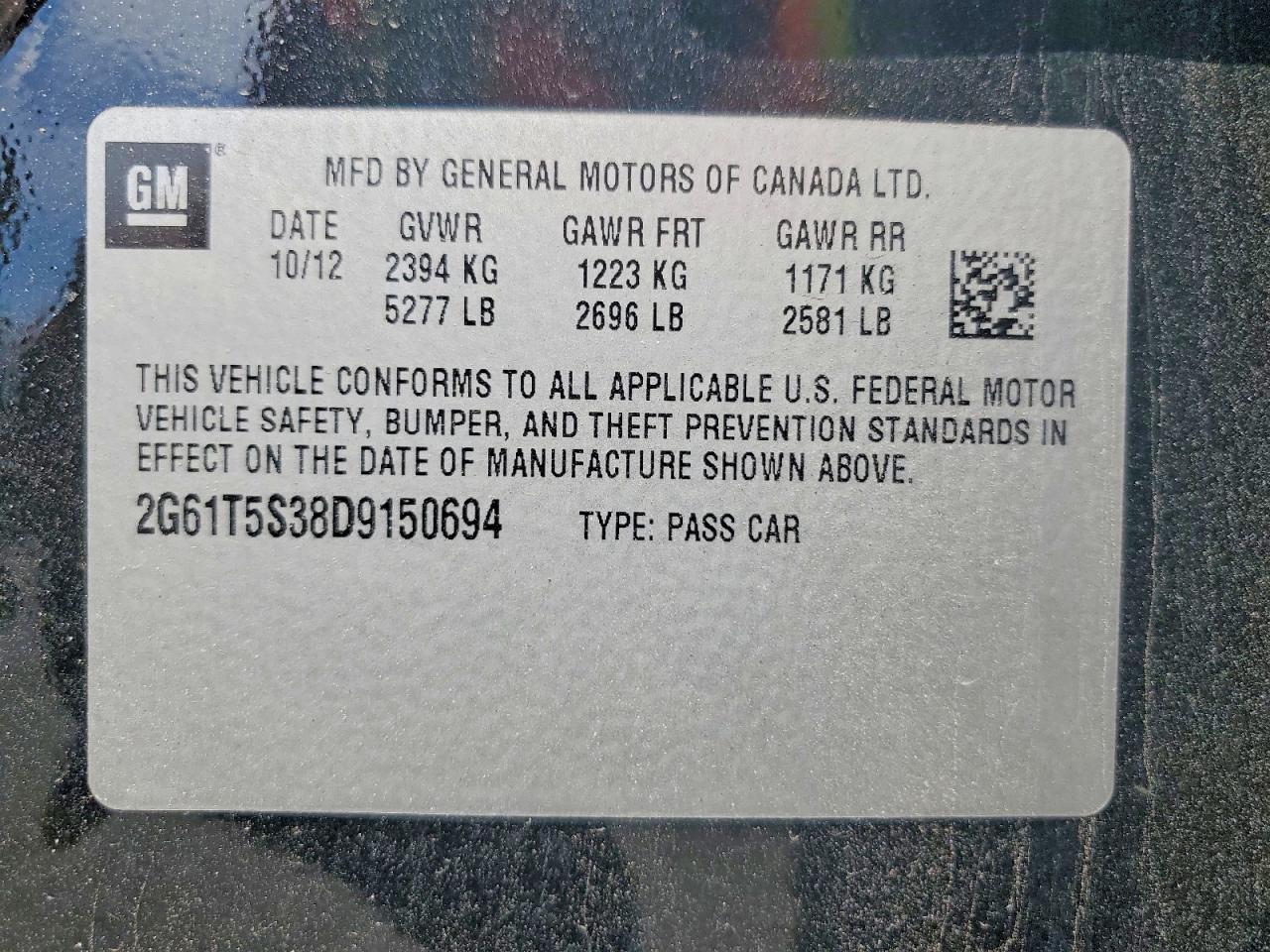 2013 Cadillac Xts Premium Collection Black vin: 2G61T5S38D9150694