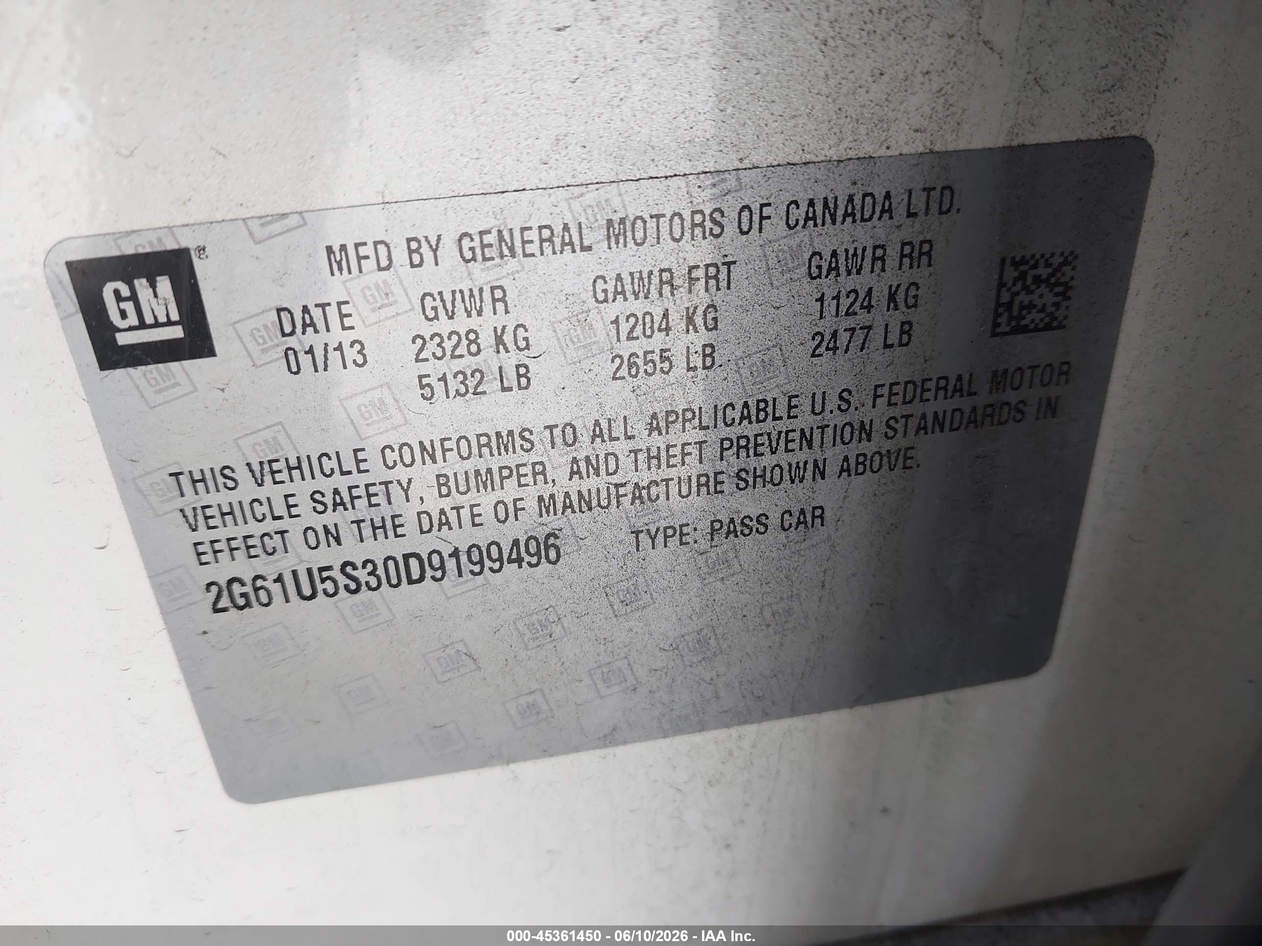 2013 Cadillac Xts Platinum White vin: 2G61U5S30D9199496