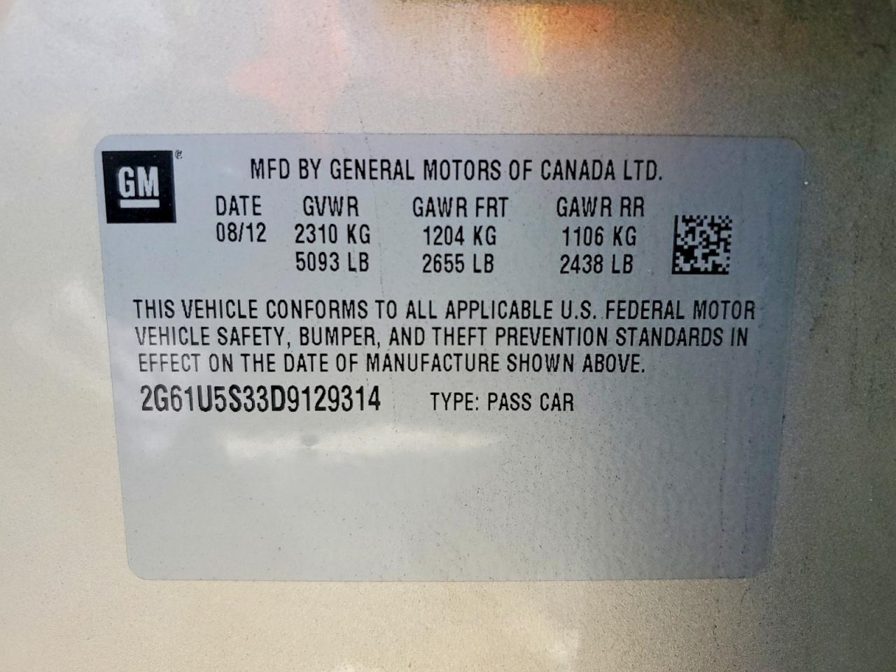 2013 Cadillac Xts Platinum Beige vin: 2G61U5S33D9129314