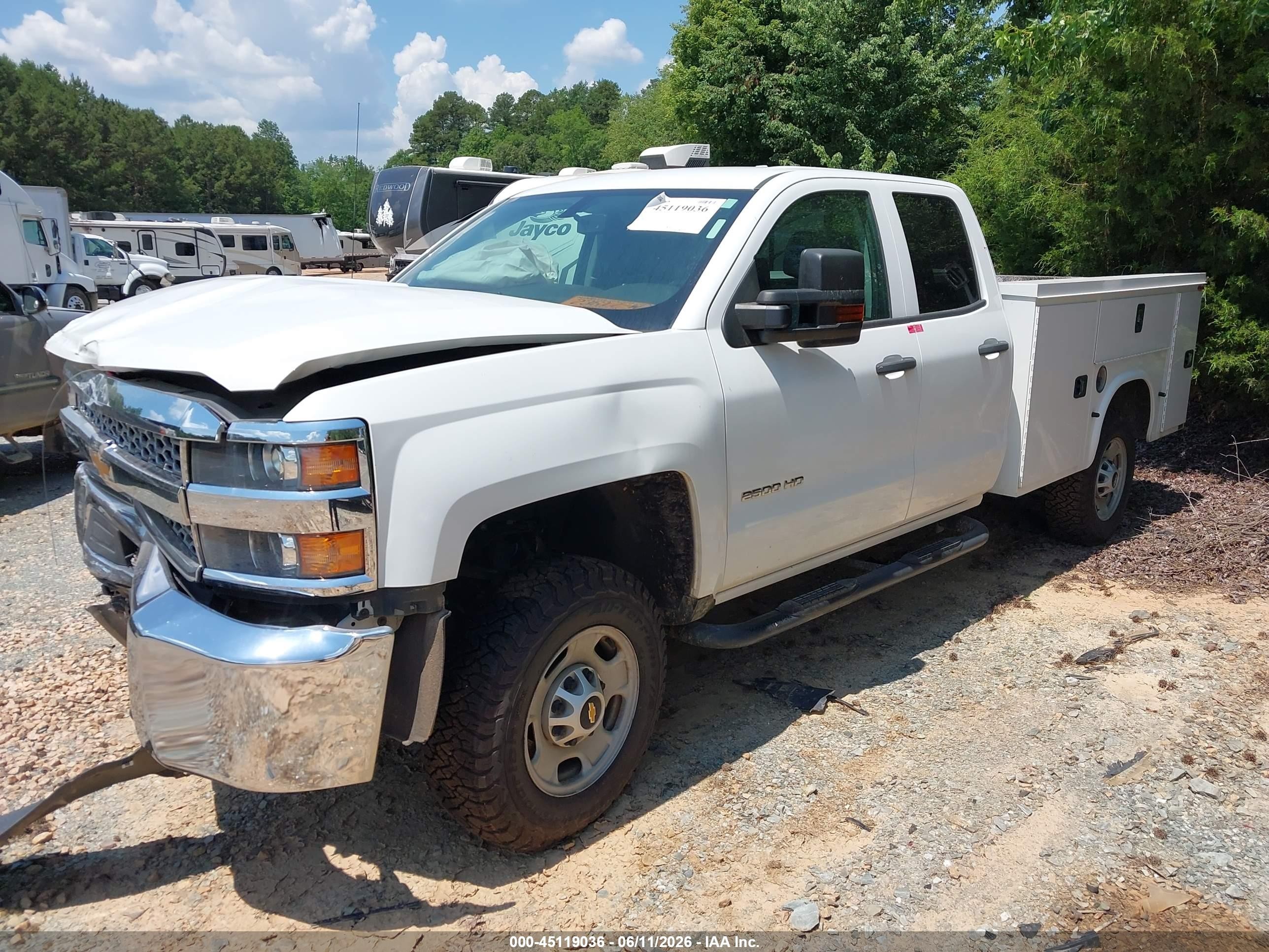 2019 Chevrolet Silverado 2500hd Wt White vin: 2GB2KREG4K1153909