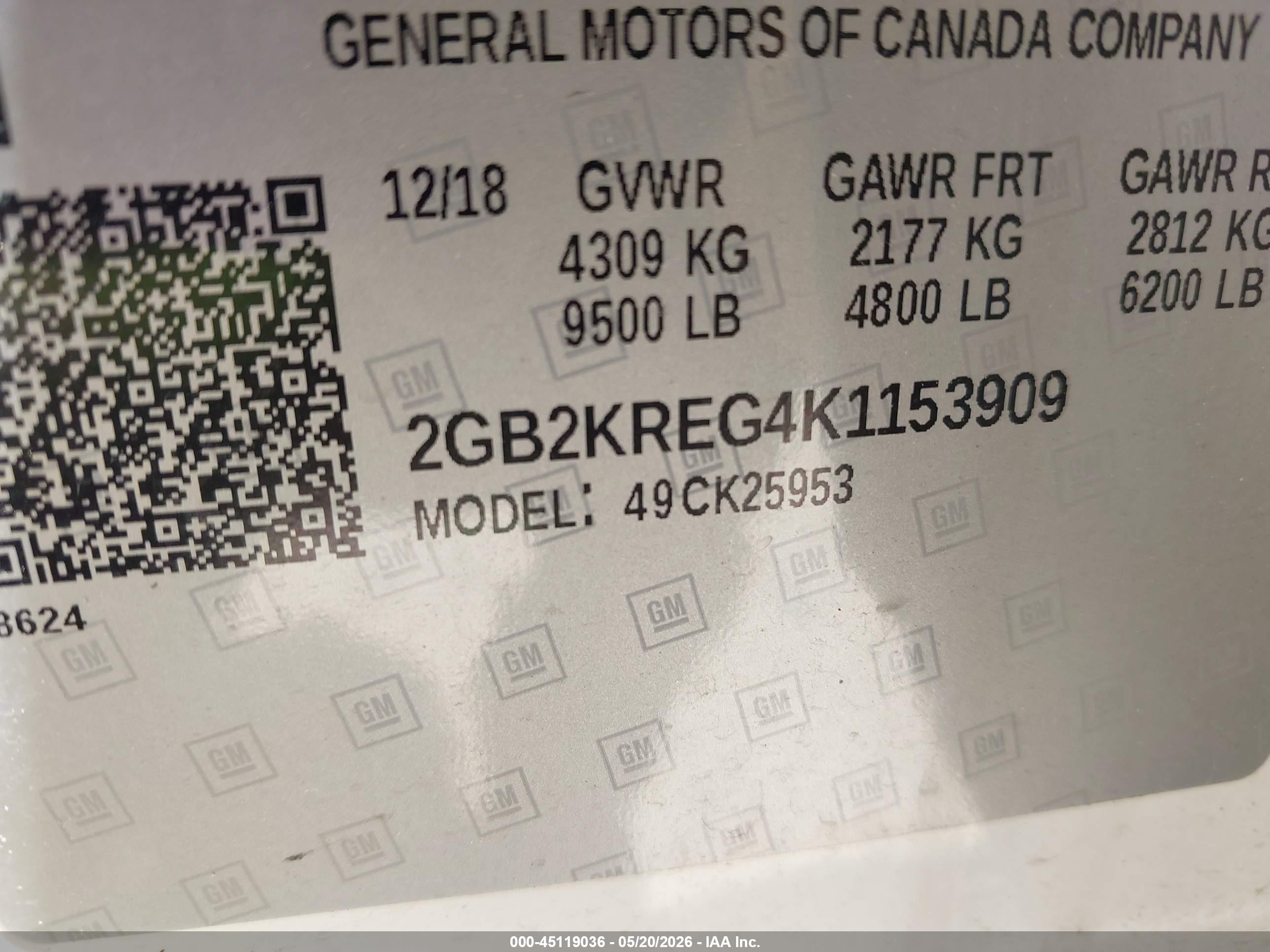 2019 Chevrolet Silverado 2500hd Wt White vin: 2GB2KREG4K1153909
