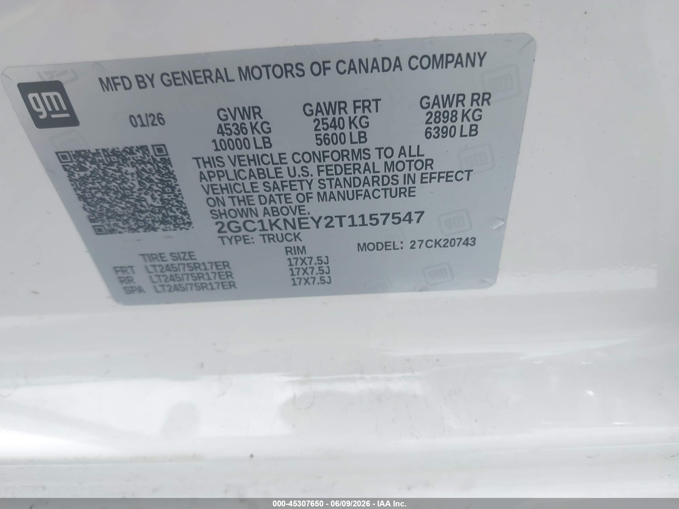 2026 Chevrolet Silverado 2500 Hd , Standard Bed, Lt, 4wd White vin: 2GC1KNEY2T1157547