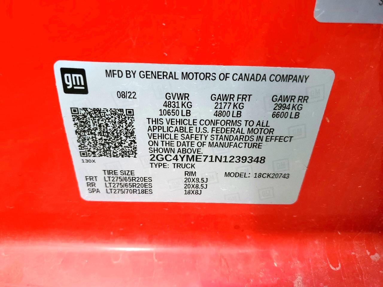 2022 Chevrolet Silverado K2500 Custom Red vin: 2GC4YME71N1239348