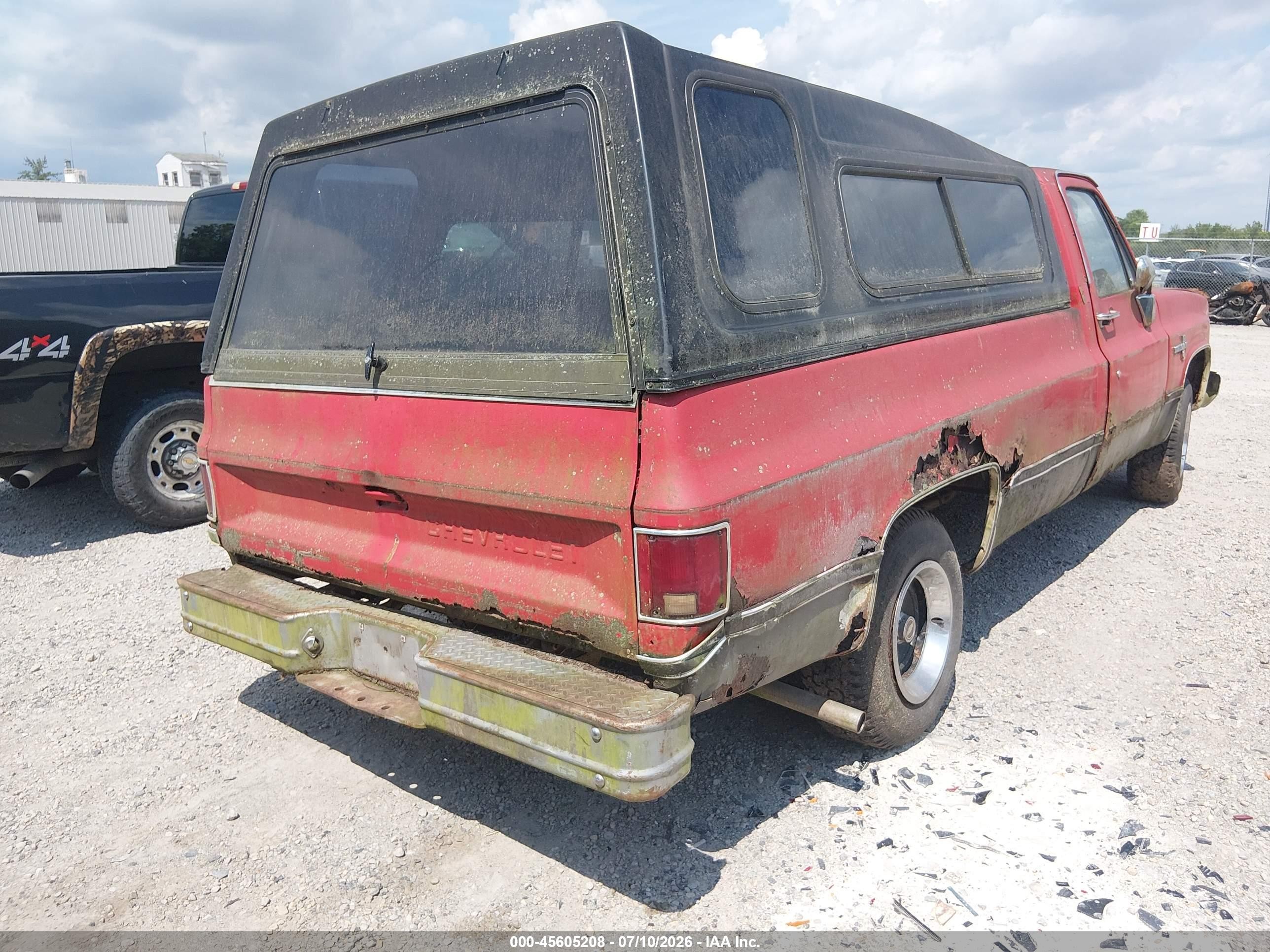 1984 Chevrolet C10   Red vin: 2GCDC14H3E1129165