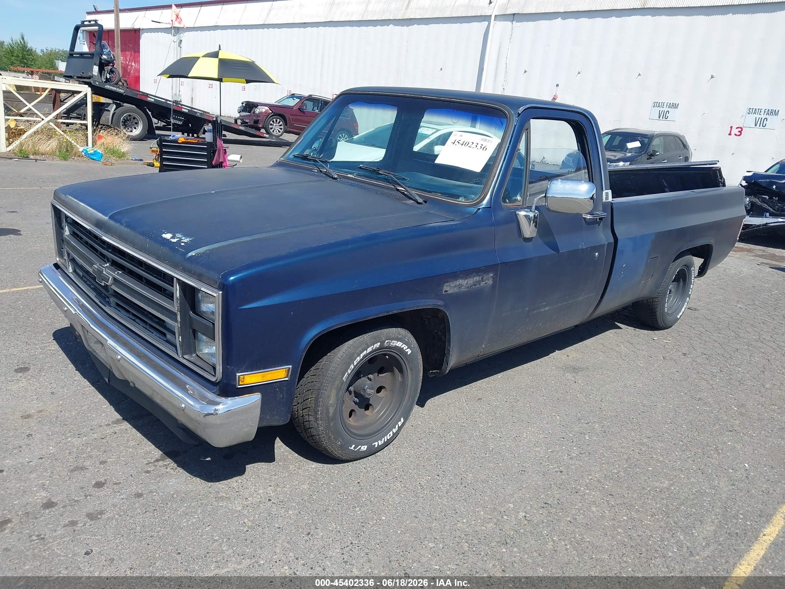 1986 Chevrolet C10   Blue vin: 2GCDC14H7G1155108