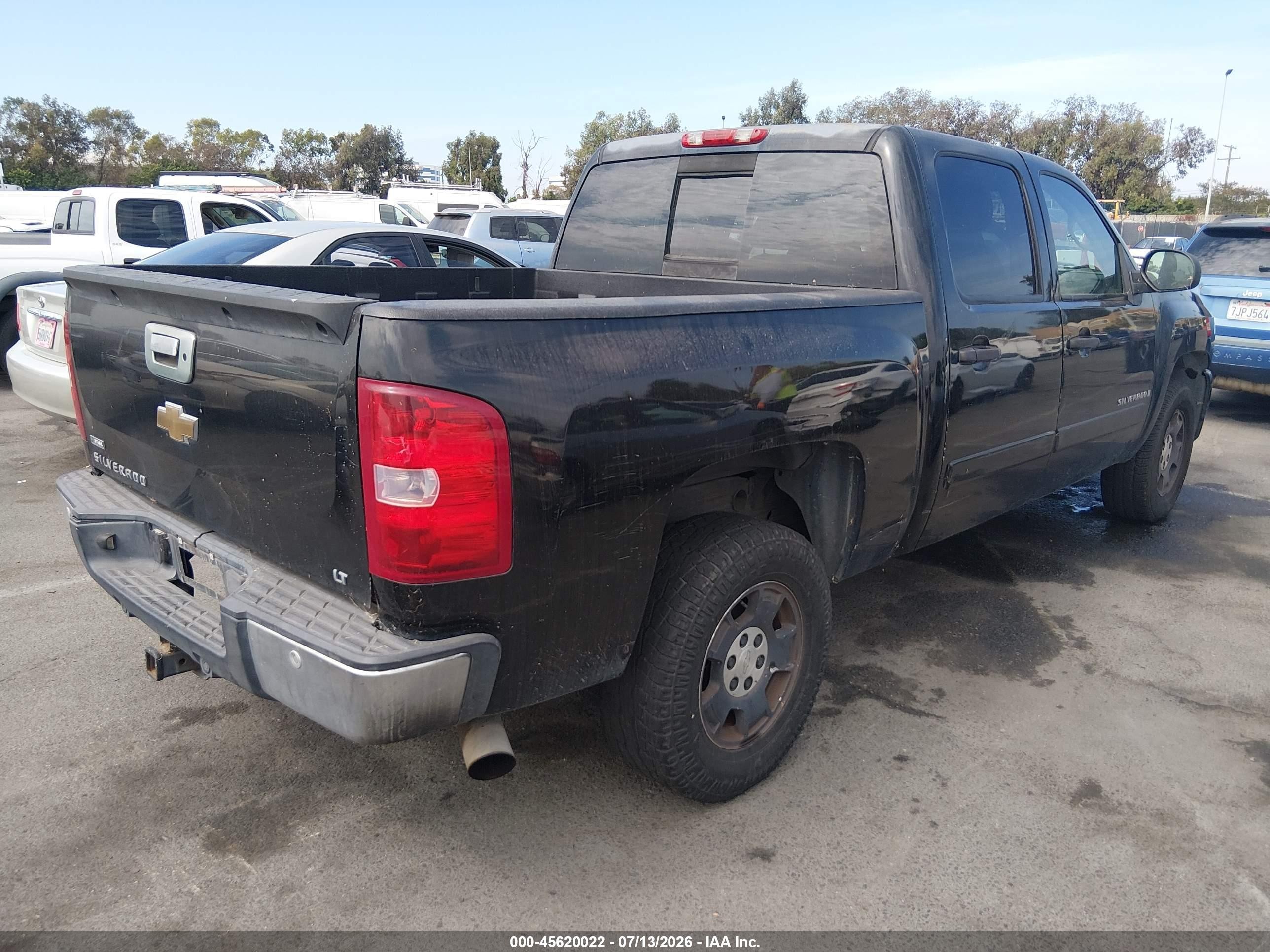 2007 Chevrolet Silverado 1500 Lt2 Black vin: 2GCEC130371606275