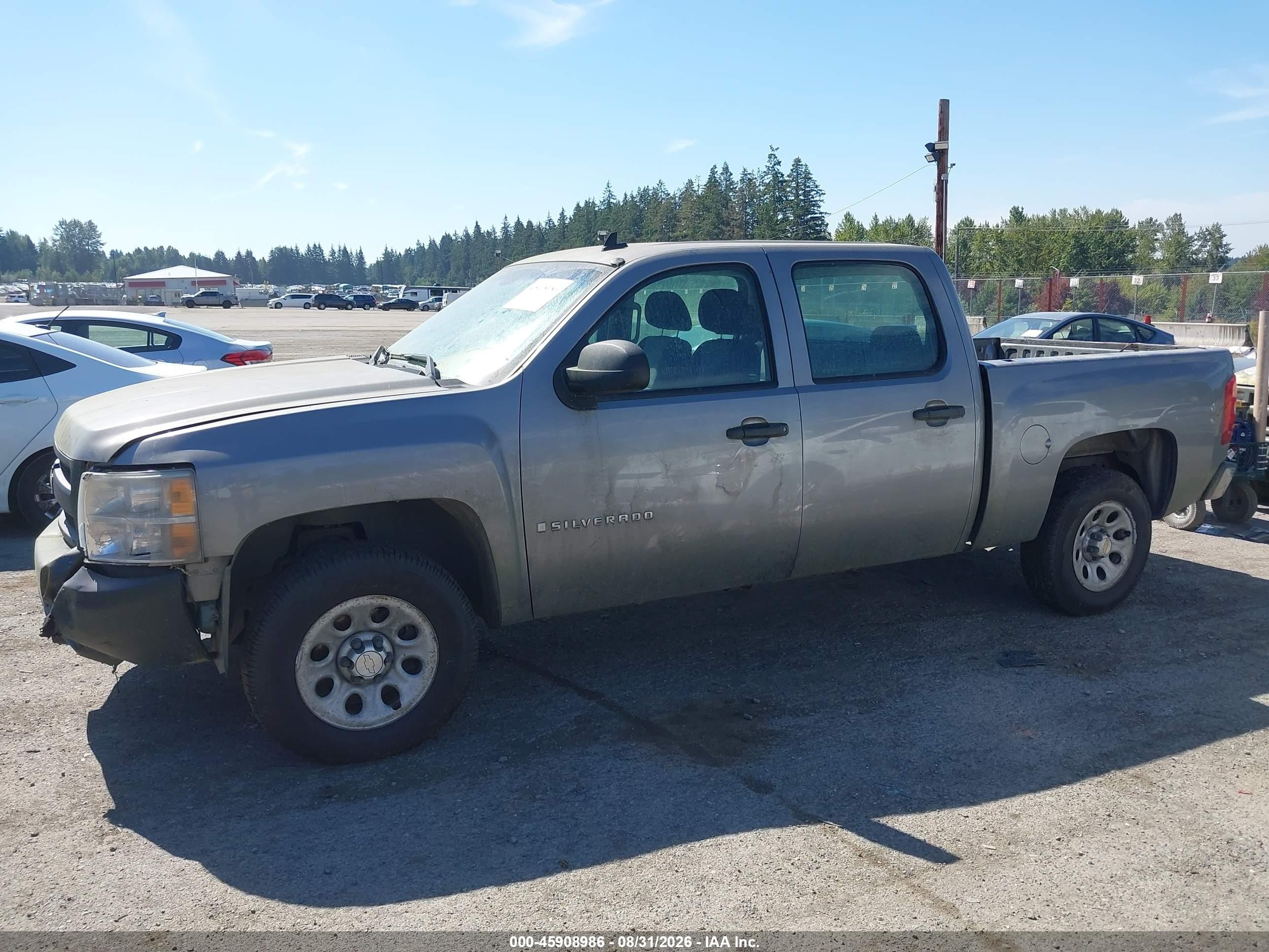 2007 Chevrolet Silverado 1500 Work Truck Gray vin: 2GCEC13C371597331