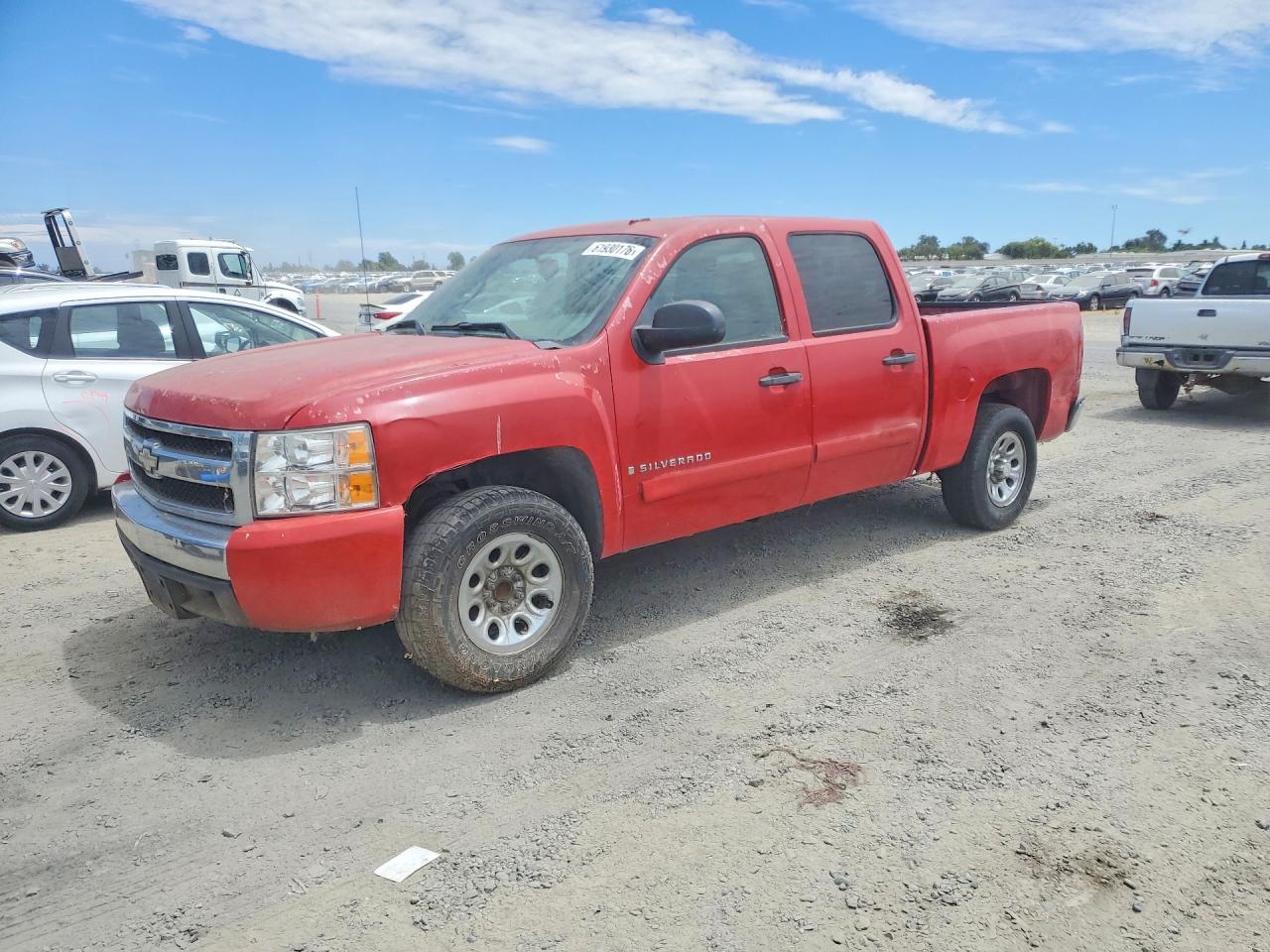 2007 Chevrolet Silverado C1500 Crew Cab Red vin: 2GCEC13C371730122