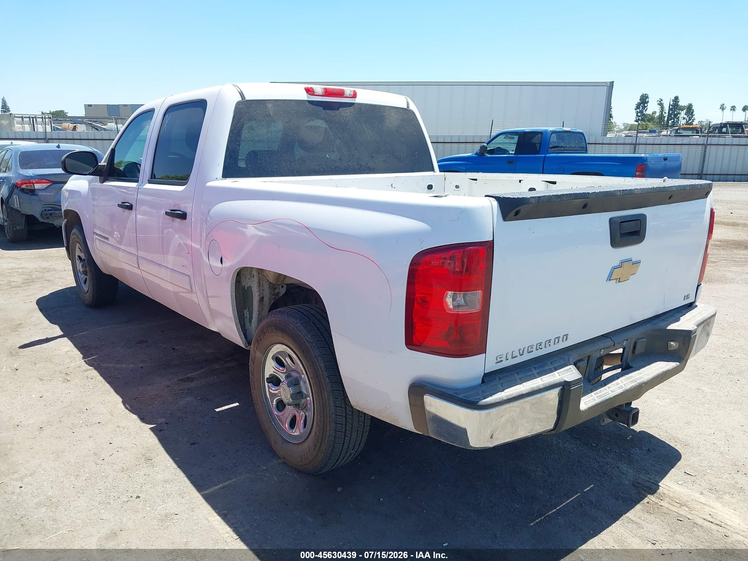 2008 Chevrolet Silverado 1500 Ls White vin: 2GCEC13C381191566