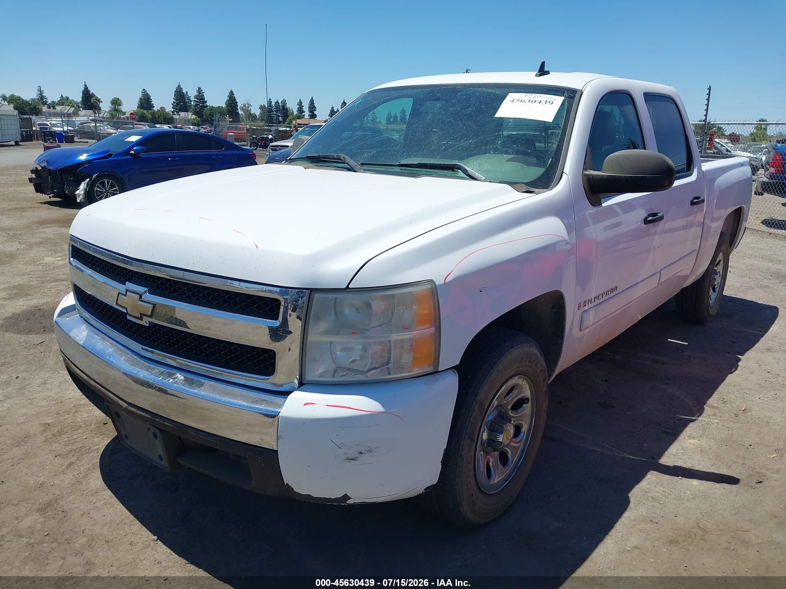 2008 Chevrolet Silverado 1500 Ls White vin: 2GCEC13C381191566