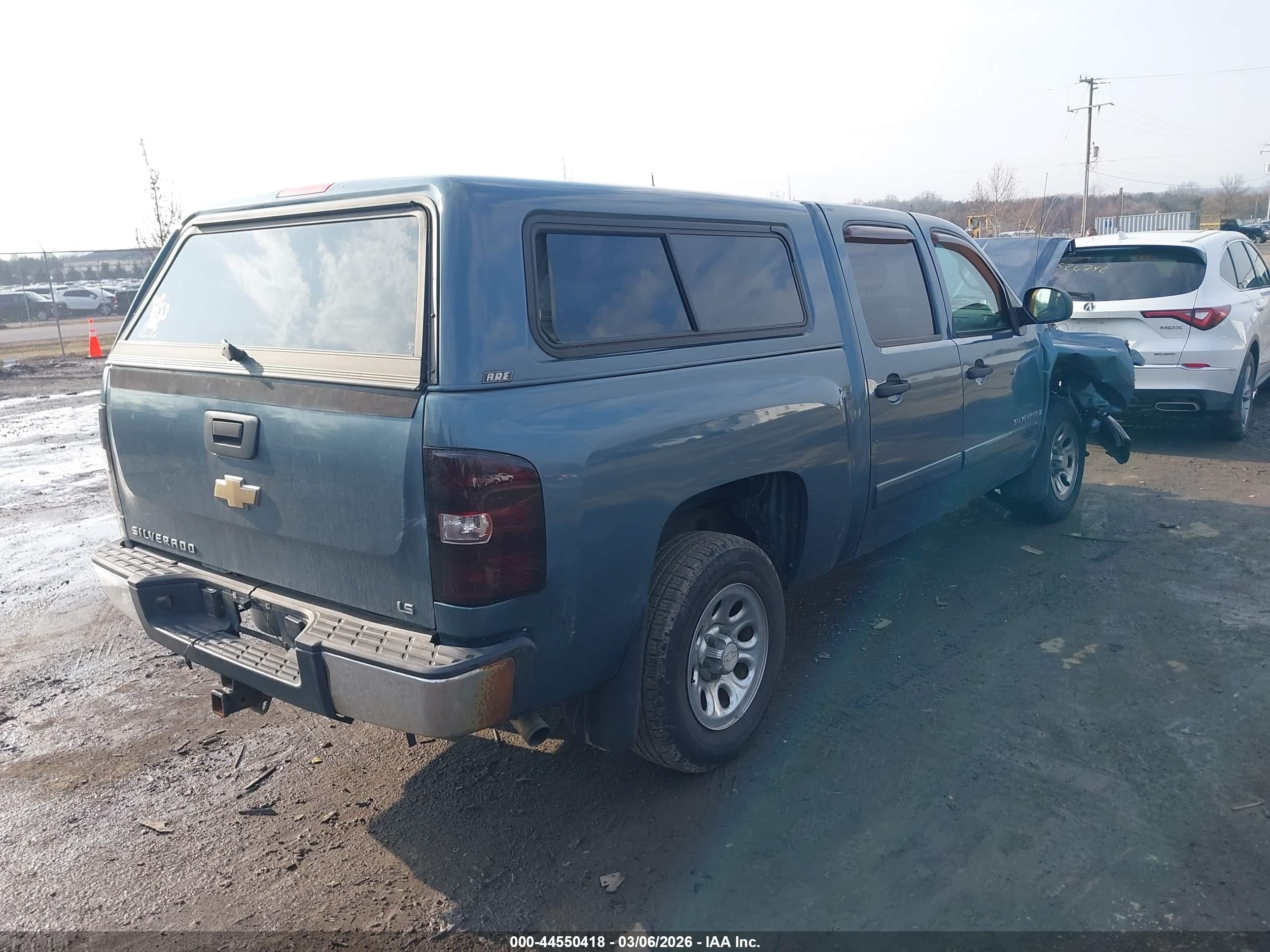 2007 Chevrolet Silverado 1500 Ls Blue vin: 2GCEC13C671731829
