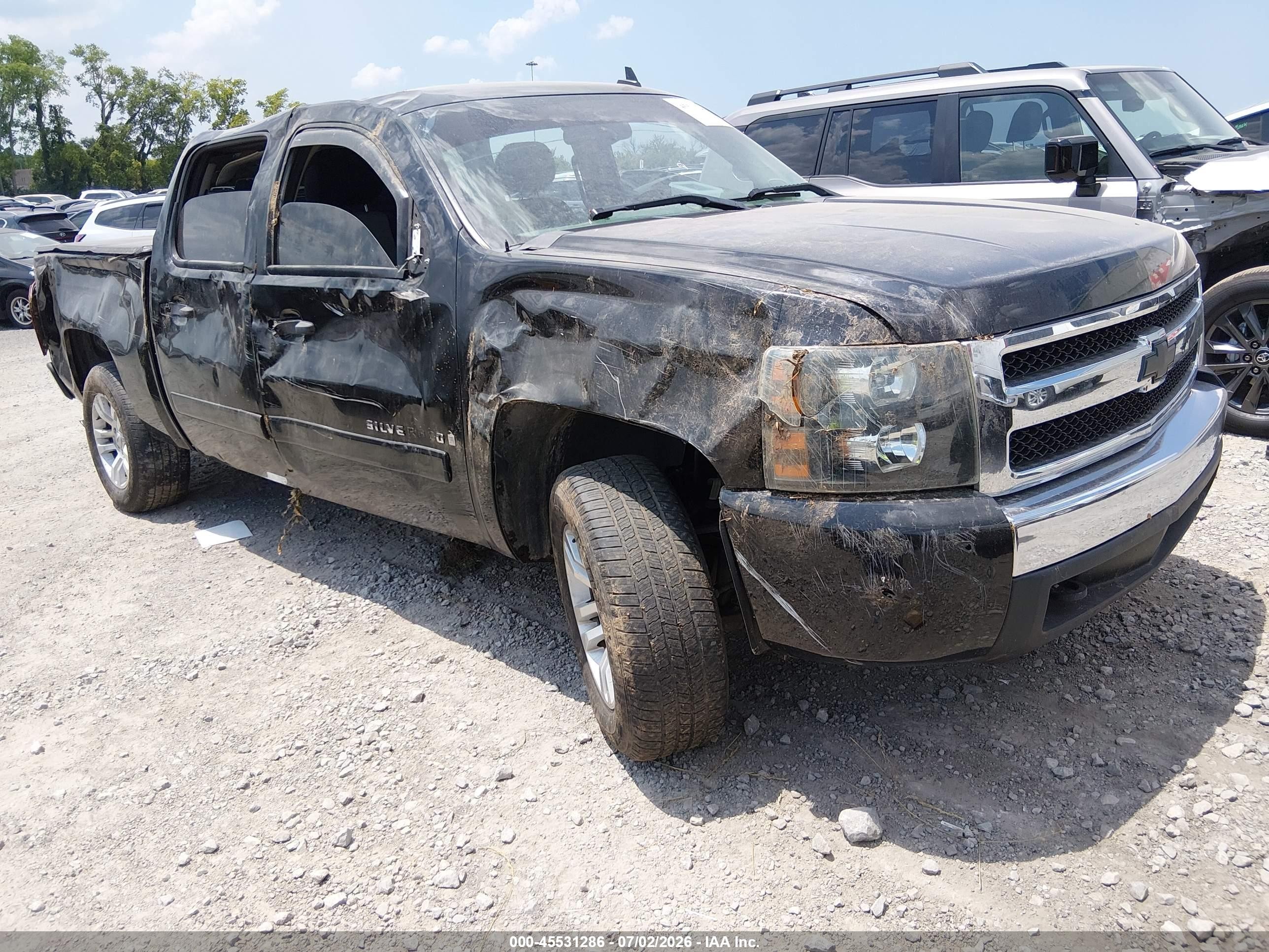 2008 Chevrolet Silverado 1500 Ls Black vin: 2GCEC13C781335054