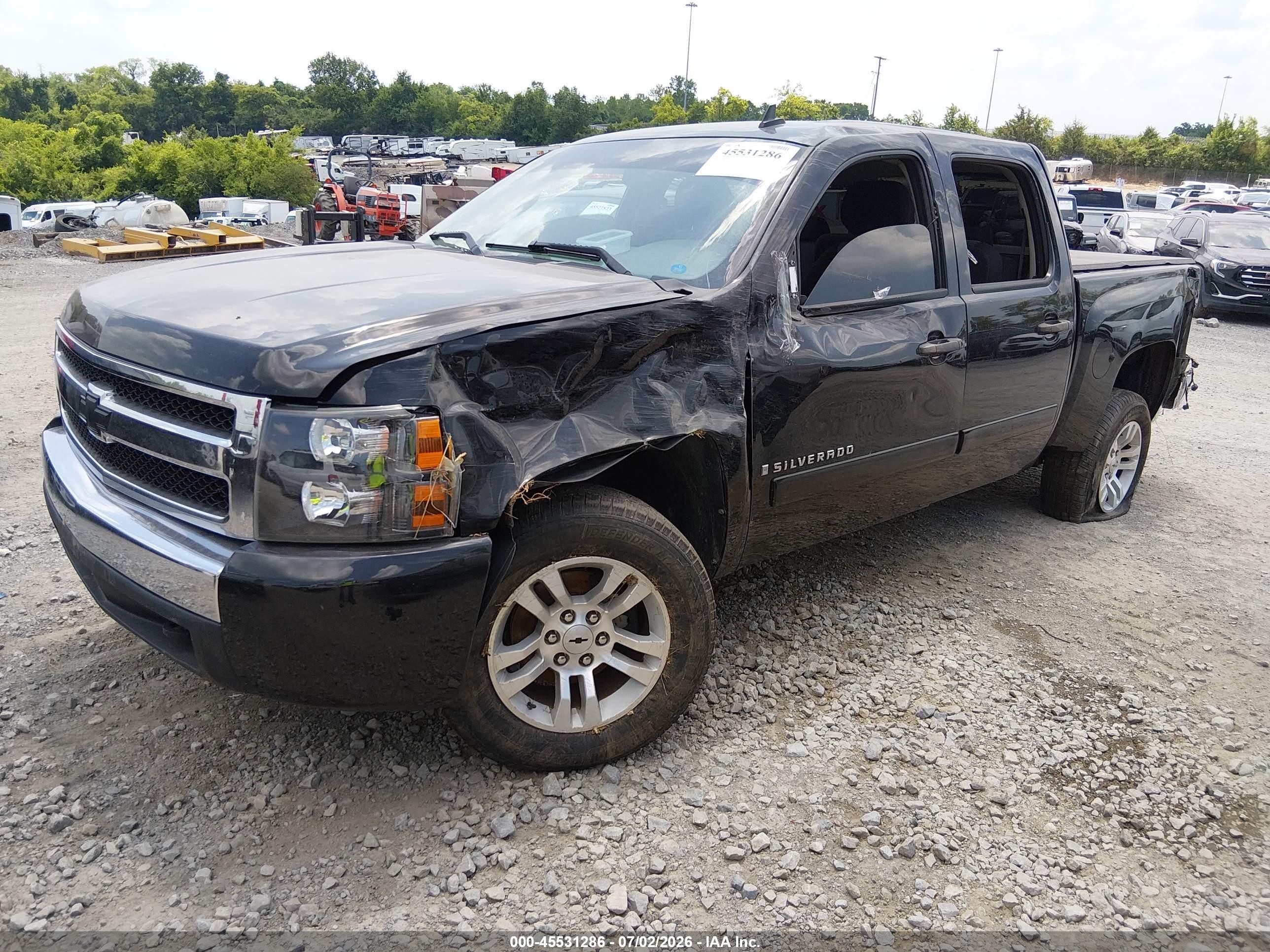 2008 Chevrolet Silverado 1500 Ls Black vin: 2GCEC13C781335054