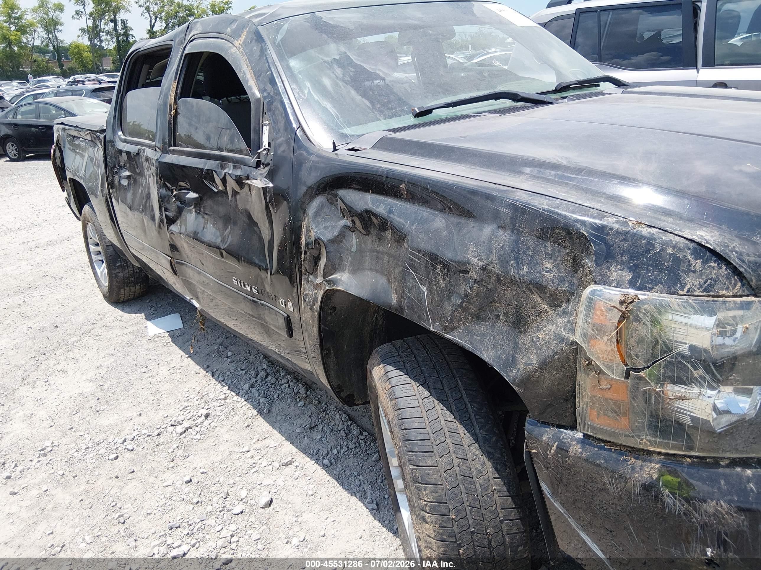 2008 Chevrolet Silverado 1500 Ls Black vin: 2GCEC13C781335054