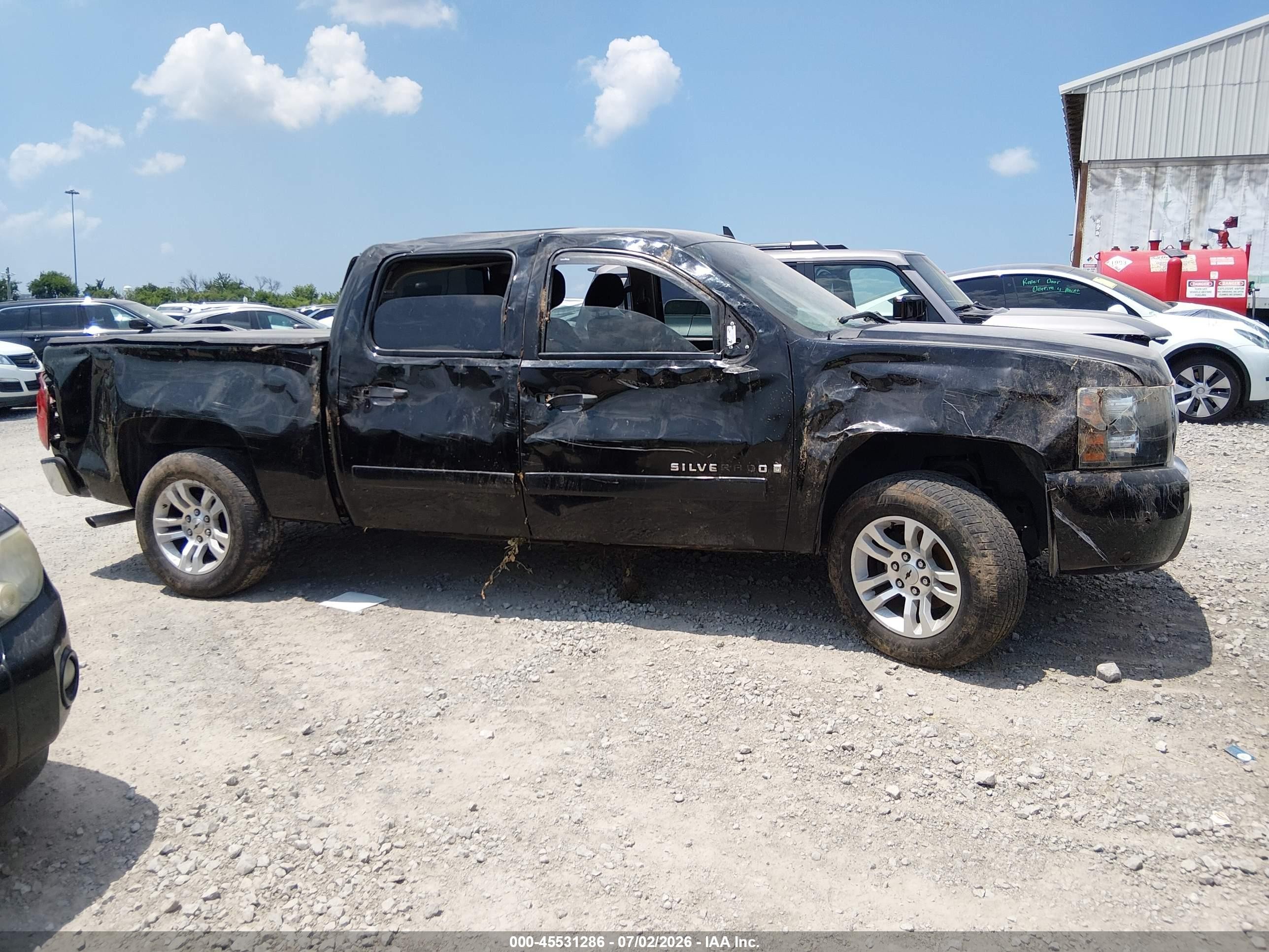 2008 Chevrolet Silverado 1500 Ls Black vin: 2GCEC13C781335054
