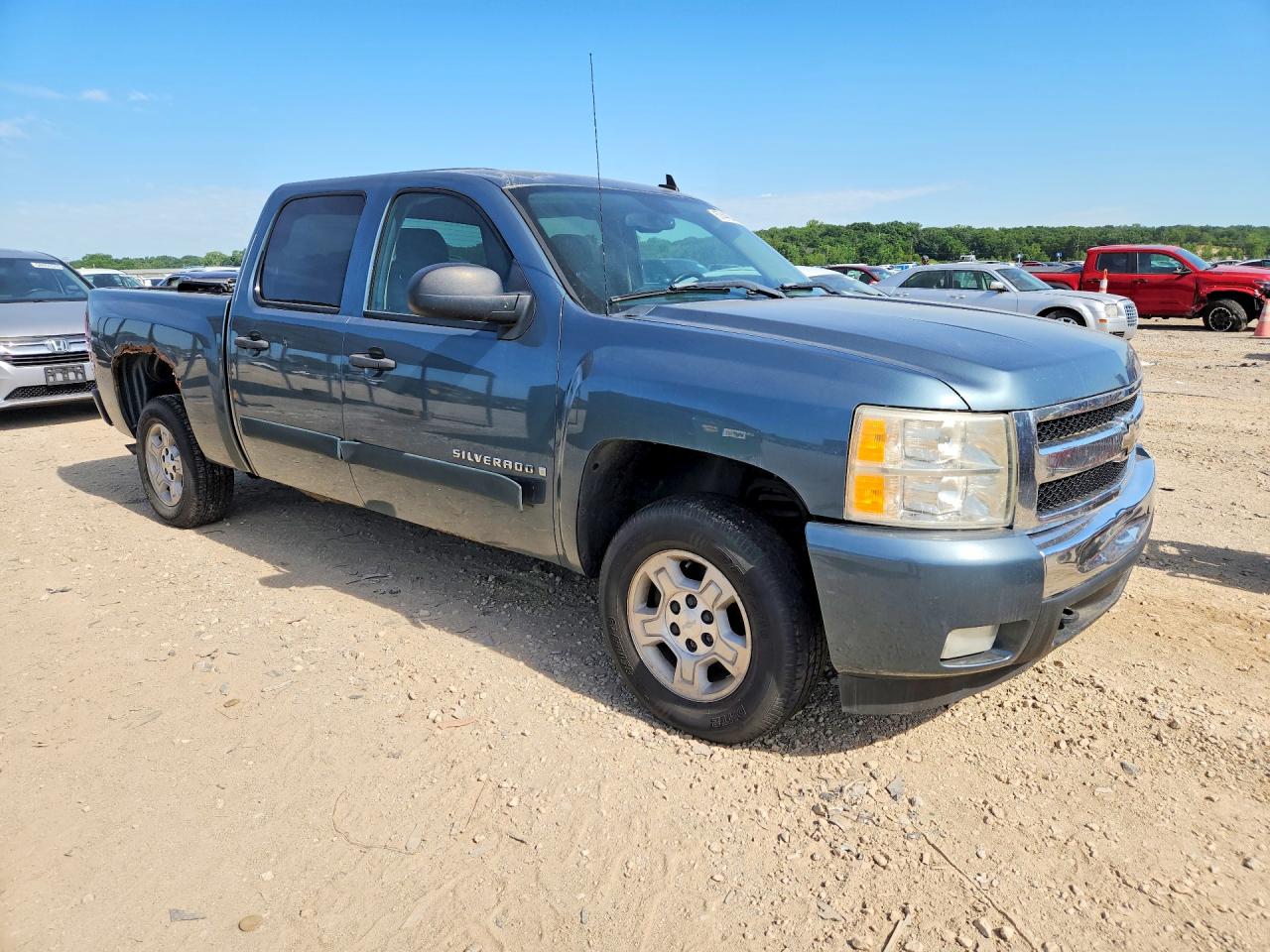 2007 Chevrolet Silverado C1500 Crew Cab Blue vin: 2GCEC13C971627237