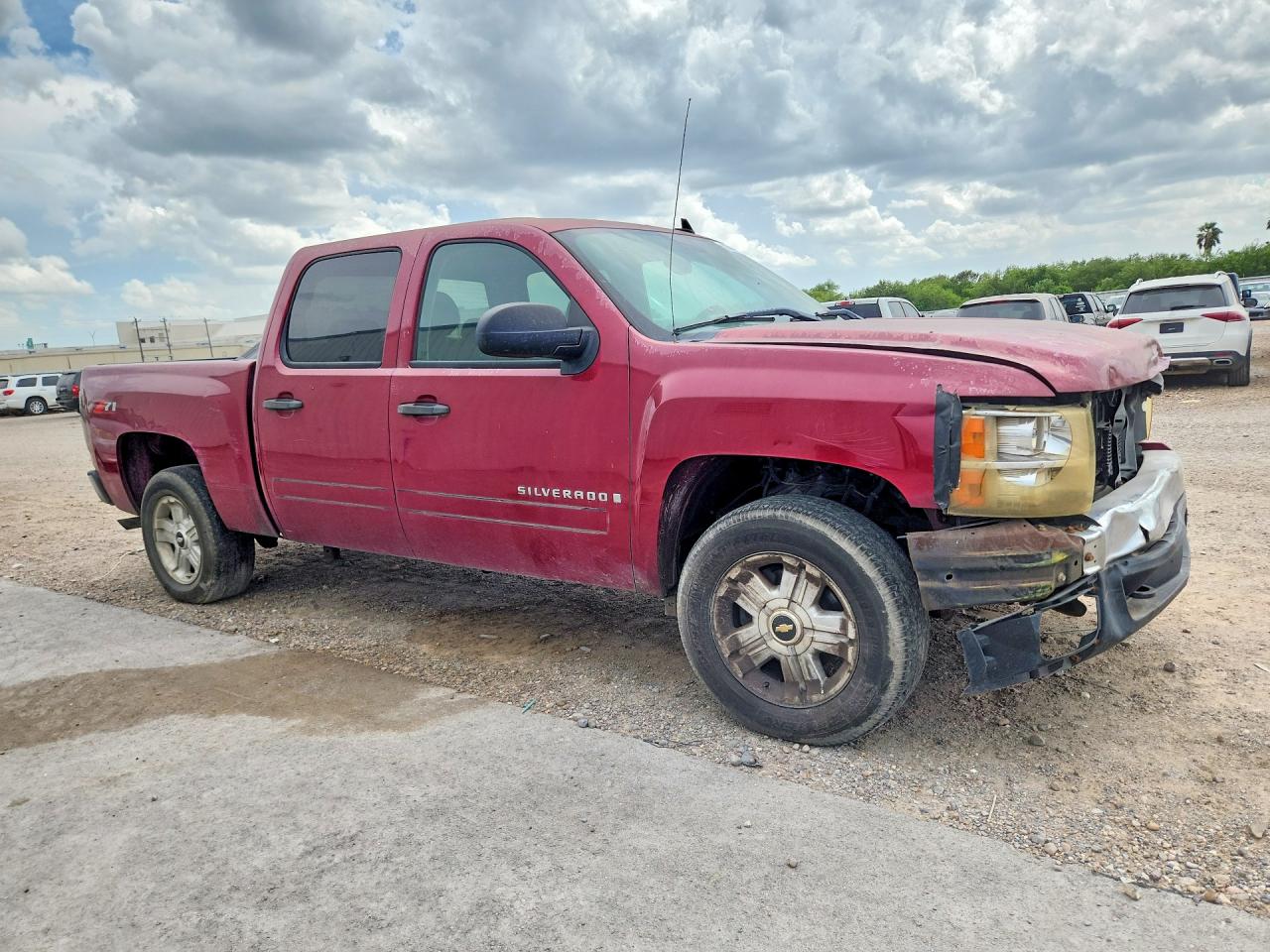 2007 Chevrolet Silverado C1500 Crew Cab Maroon vin: 2GCEC13J071637654