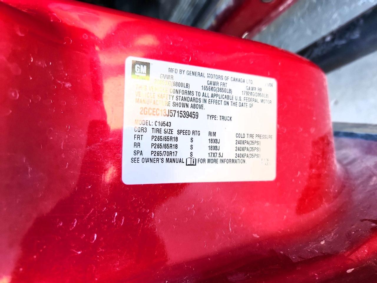 2007 Chevrolet Silverado C1500 Crew Cab Maroon vin: 2GCEC13J571539459
