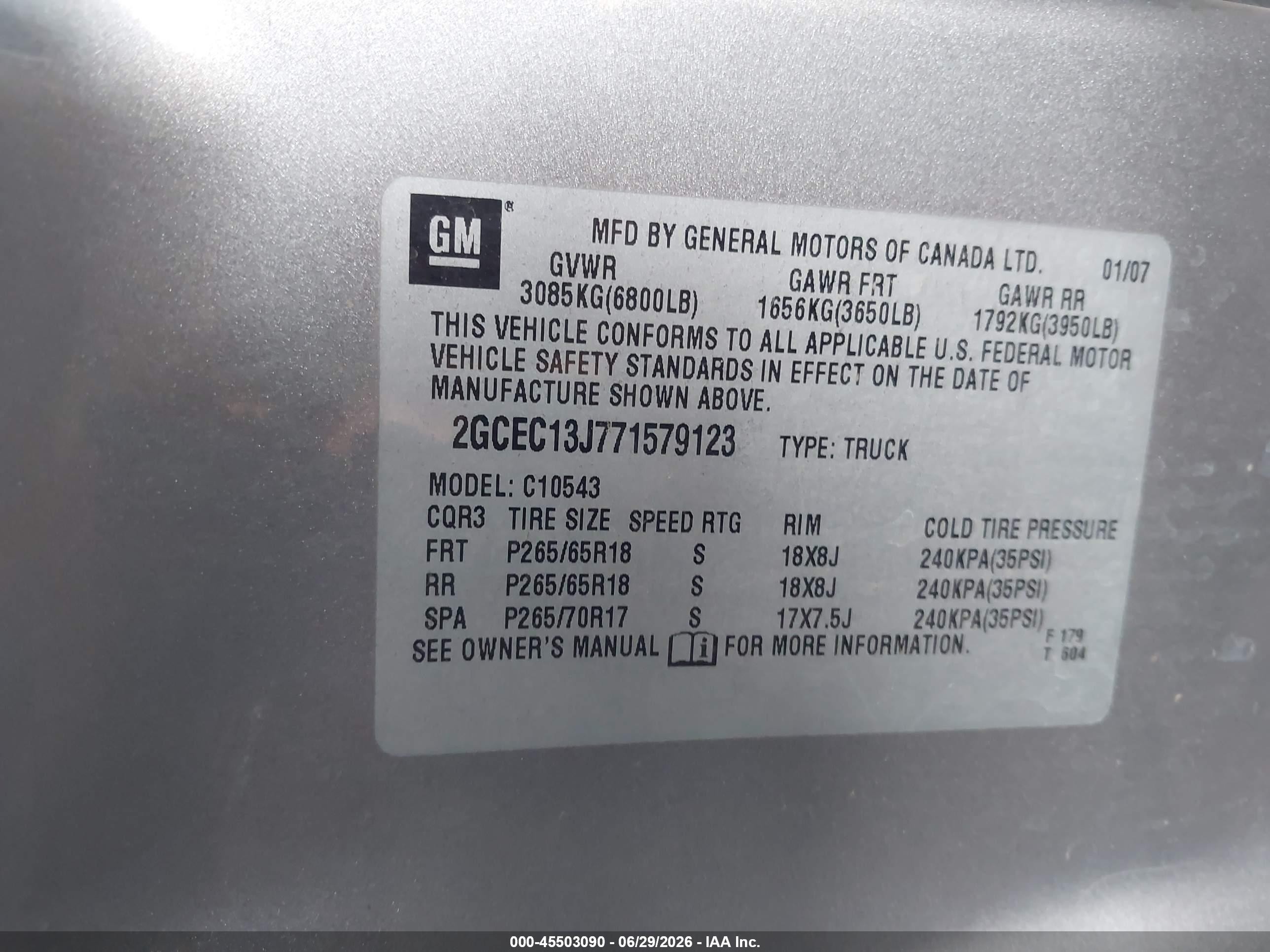 2007 Chevrolet Silverado 1500 Lt1 Gray vin: 2GCEC13J771579123