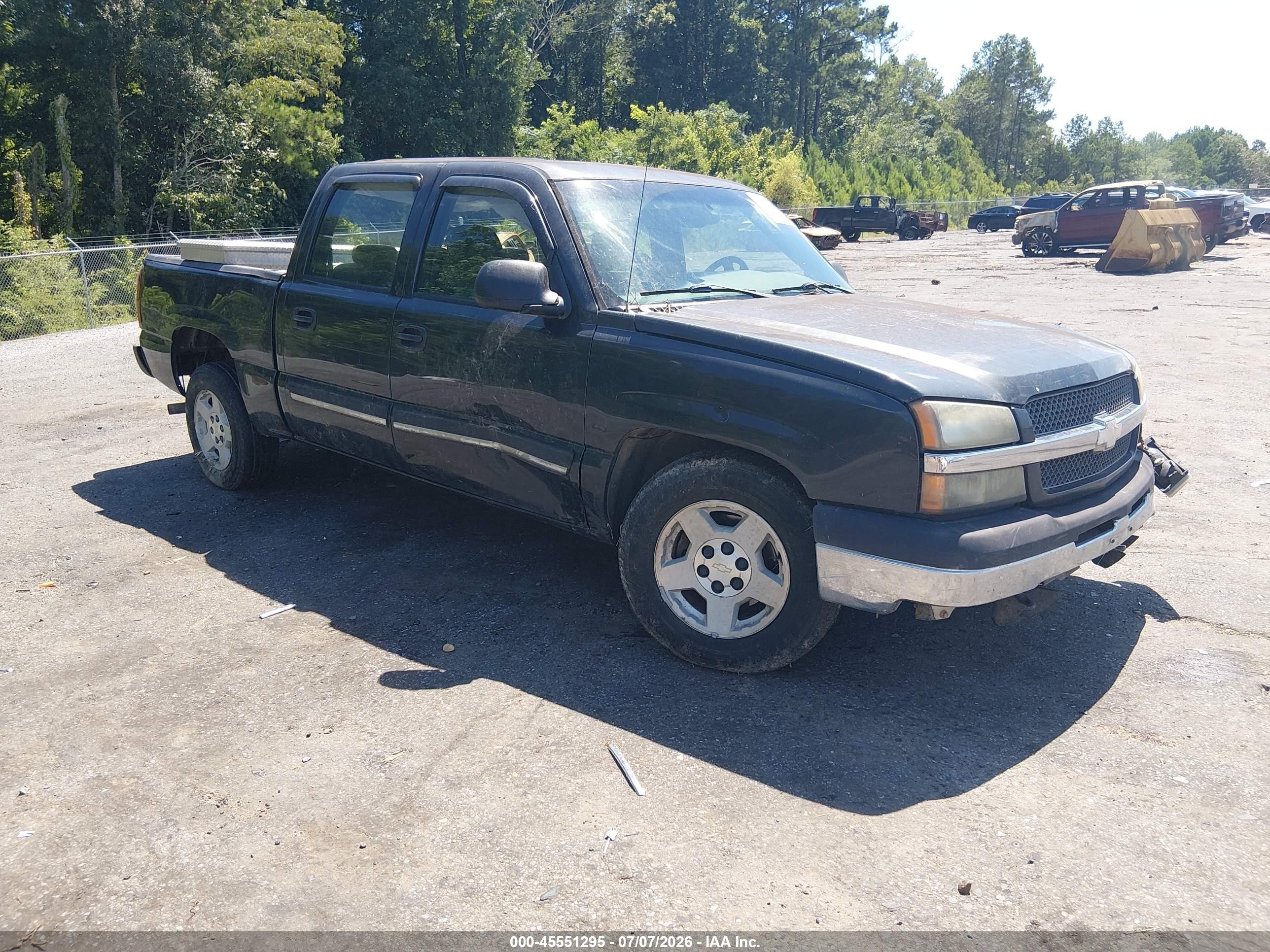 2005 Chevrolet Silverado 1500 Ls Black vin: 2GCEC13T251236119