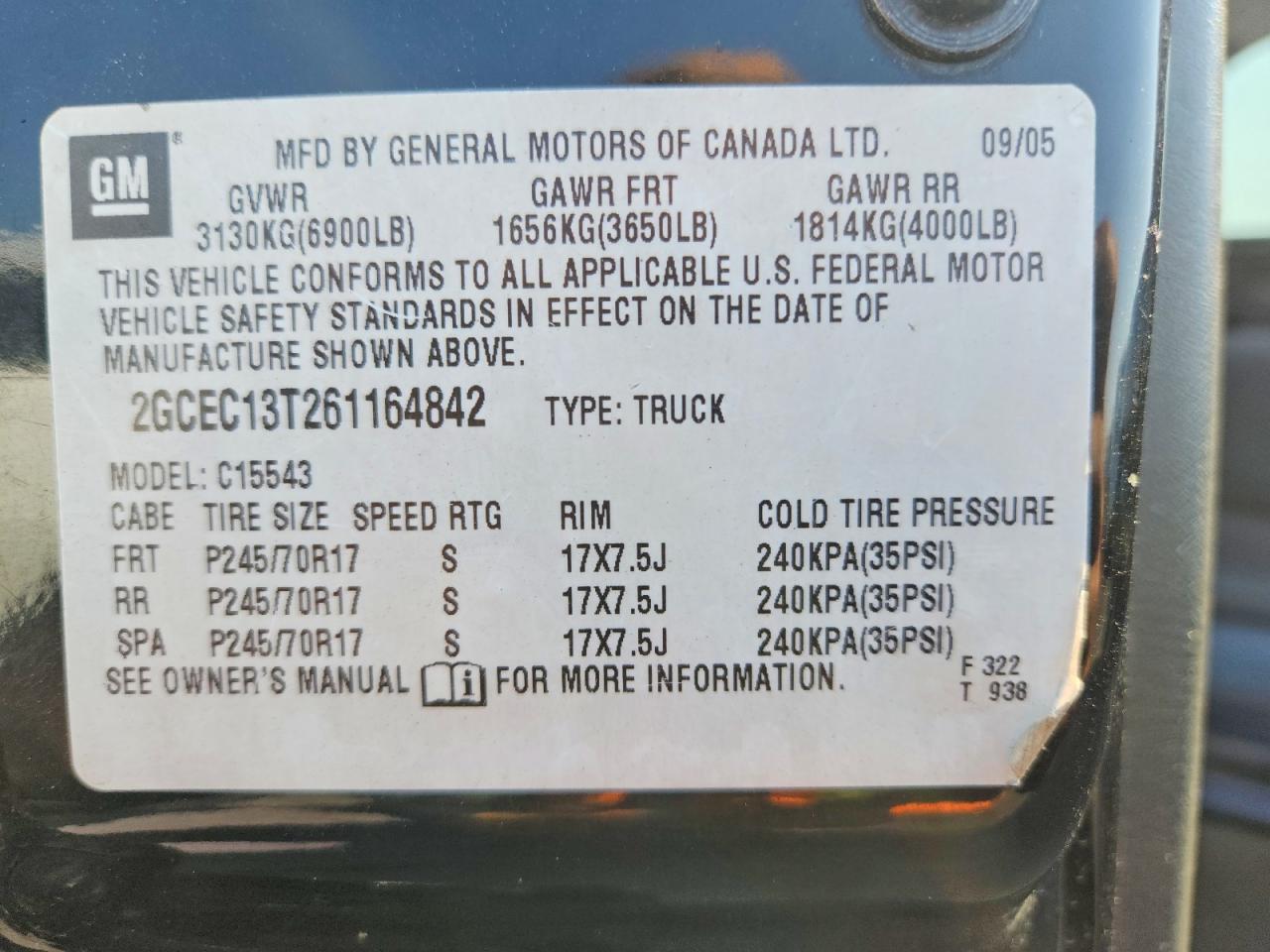 2006 Chevrolet Silverado C1500 Черный vin: 2GCEC13T261164842