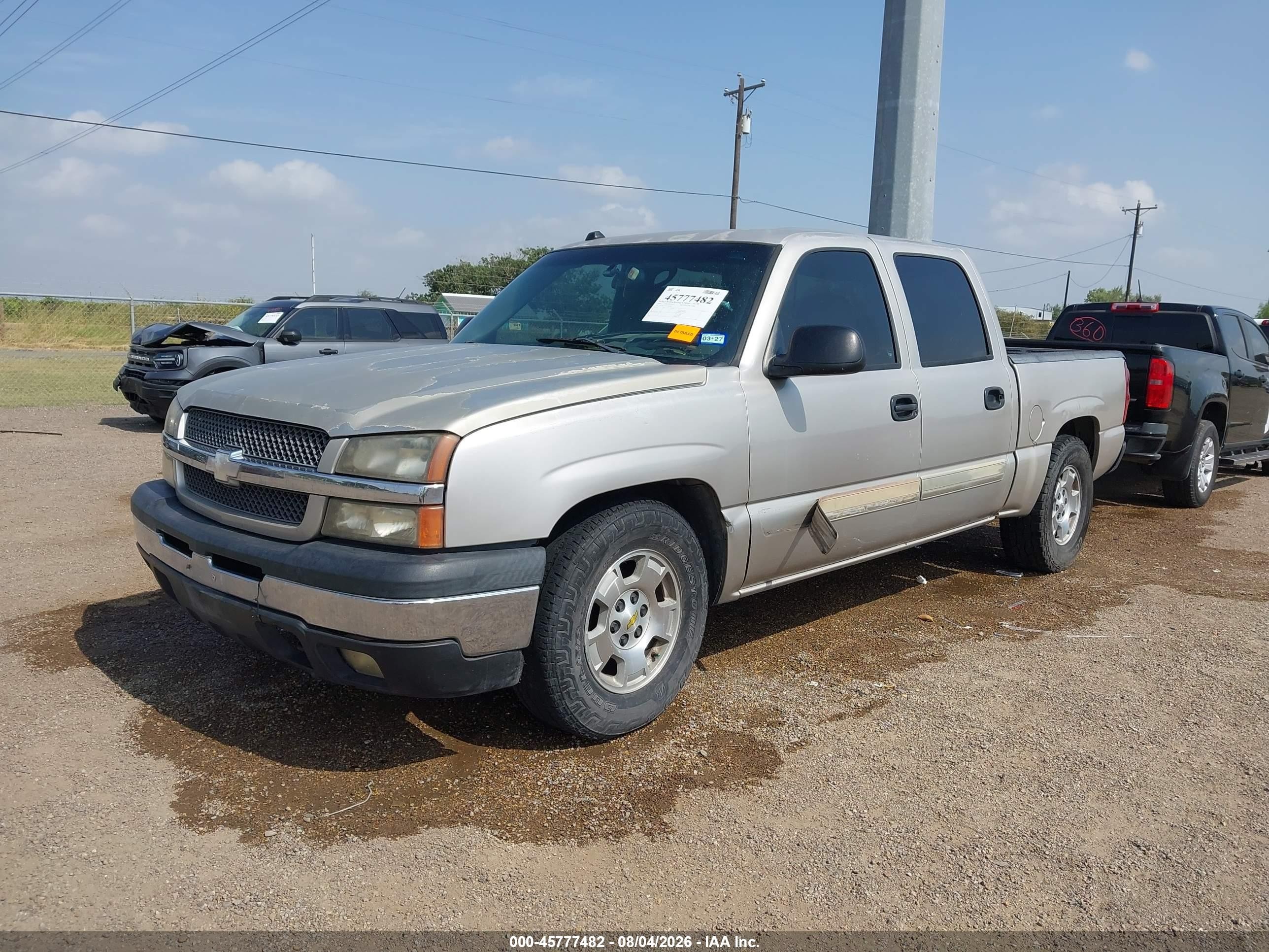 2004 Chevrolet Silverado 1500 Ls Silver vin: 2GCEC13T341336020