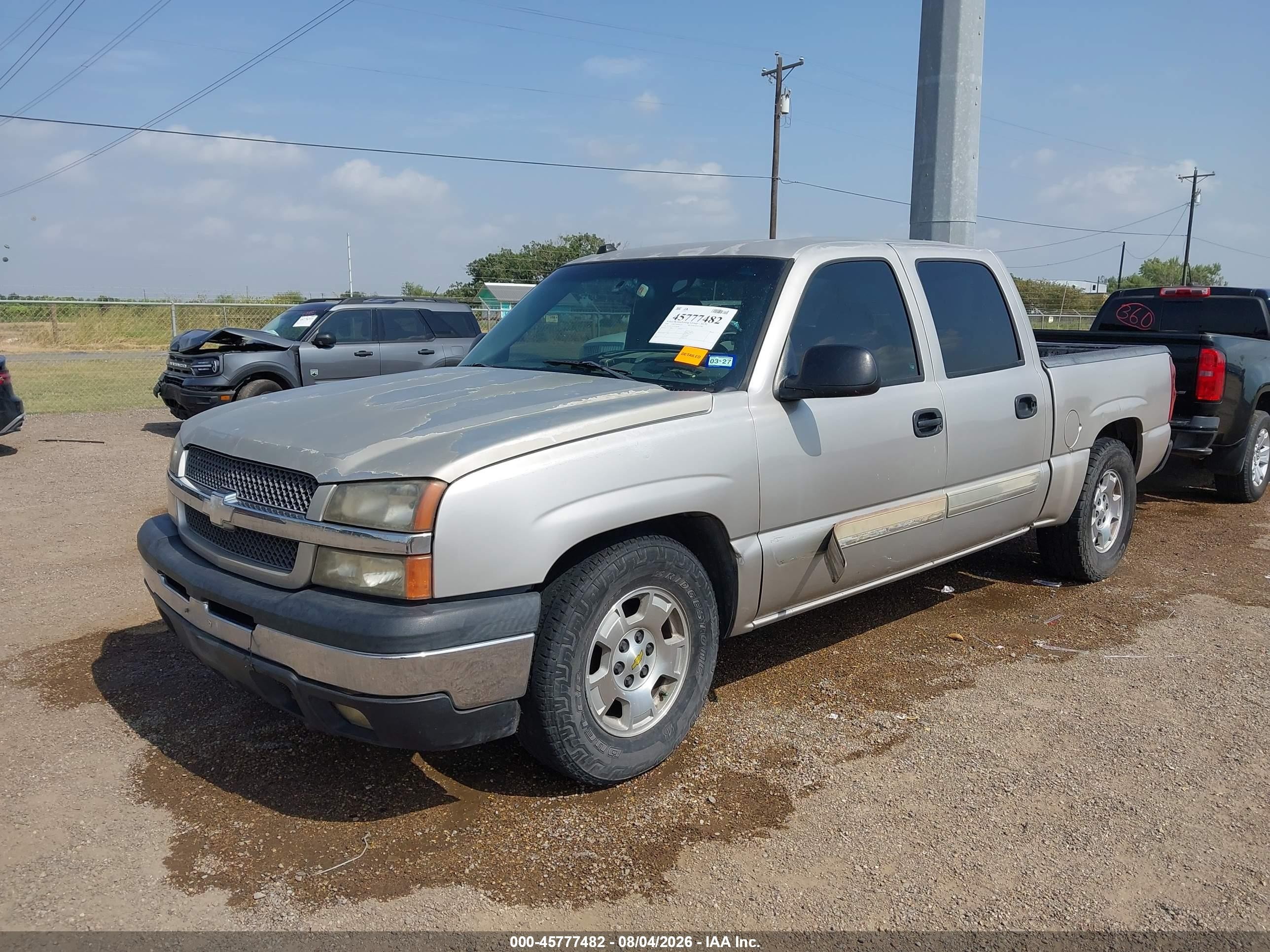 2004 Chevrolet Silverado 1500 Ls Silver vin: 2GCEC13T341336020