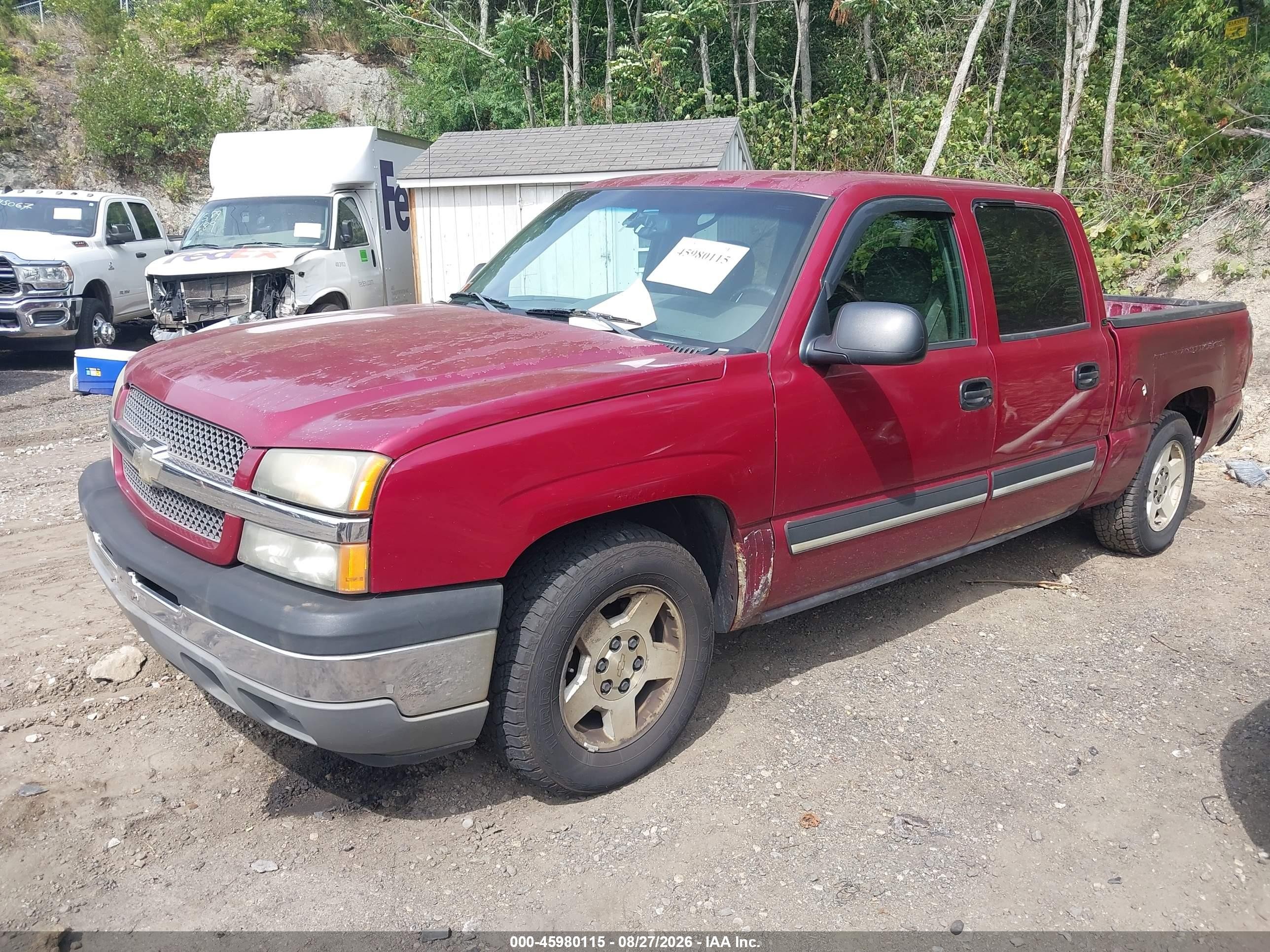 2005 Chevrolet Silverado 1500 Ls Burgundy vin: 2GCEC13T351117849