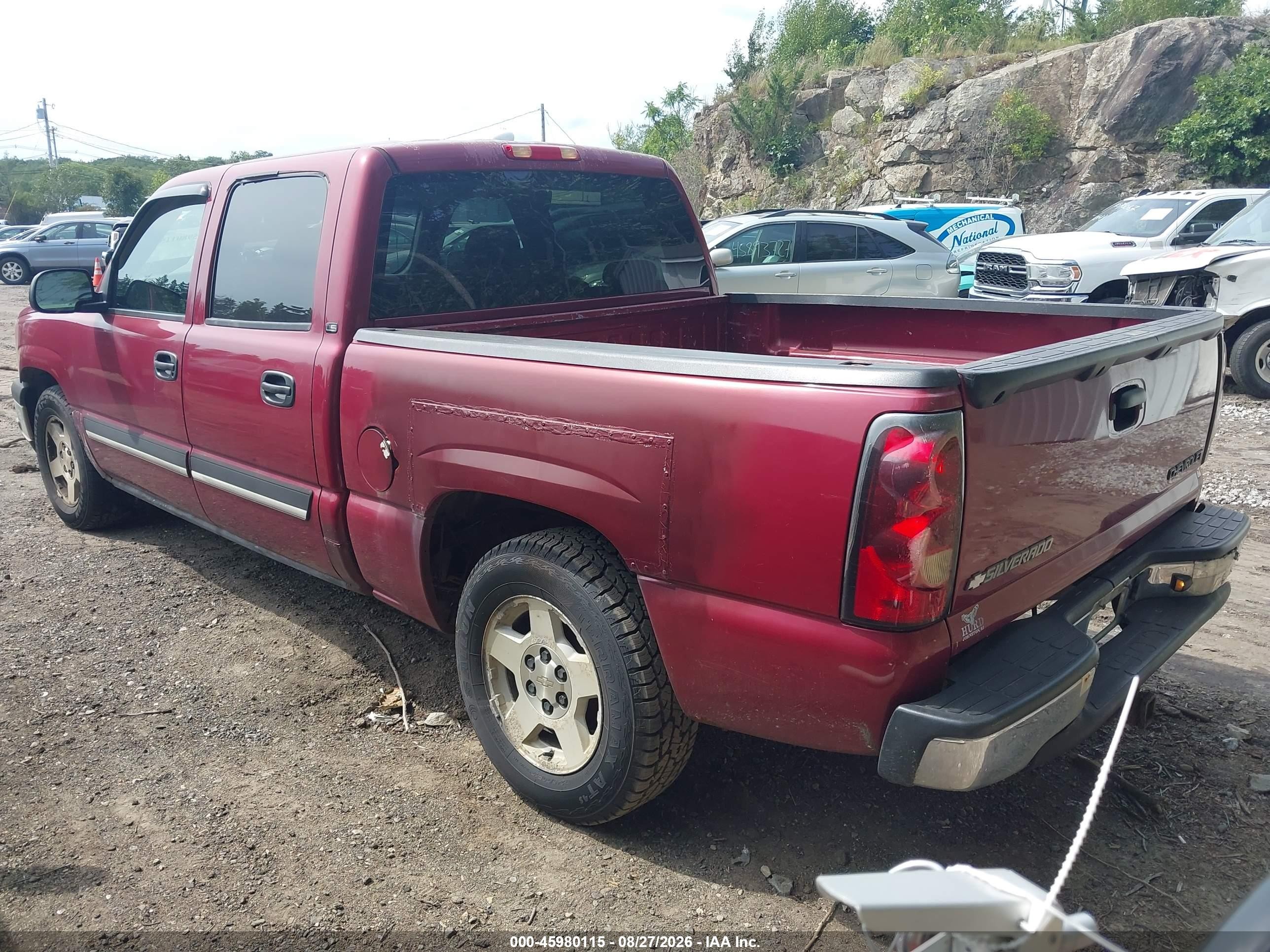 2005 Chevrolet Silverado 1500 Ls Burgundy vin: 2GCEC13T351117849