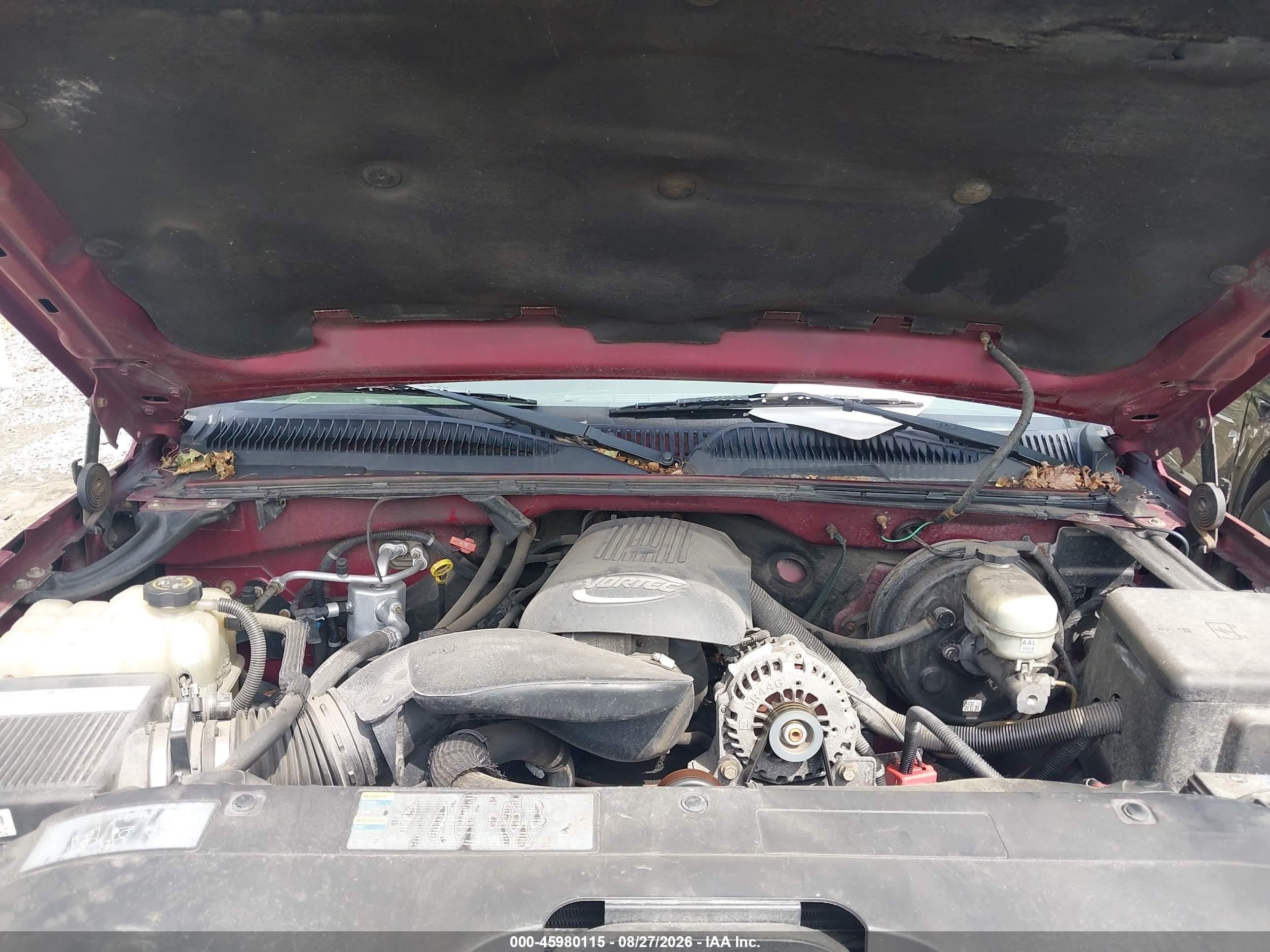 2005 Chevrolet Silverado 1500 Ls Burgundy vin: 2GCEC13T351117849