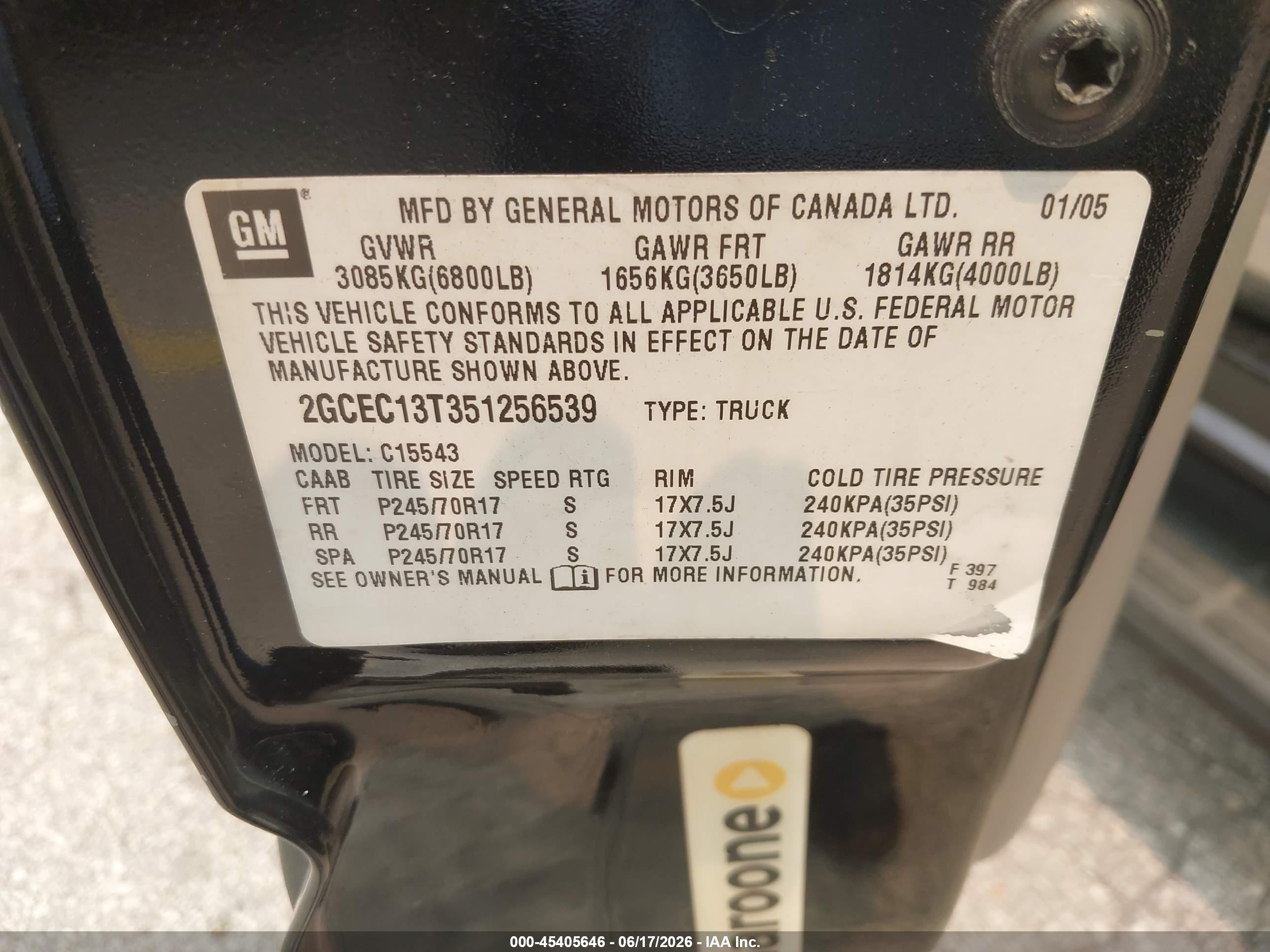 2005 Chevrolet Silverado 1500 Lt Black vin: 2GCEC13T351256539