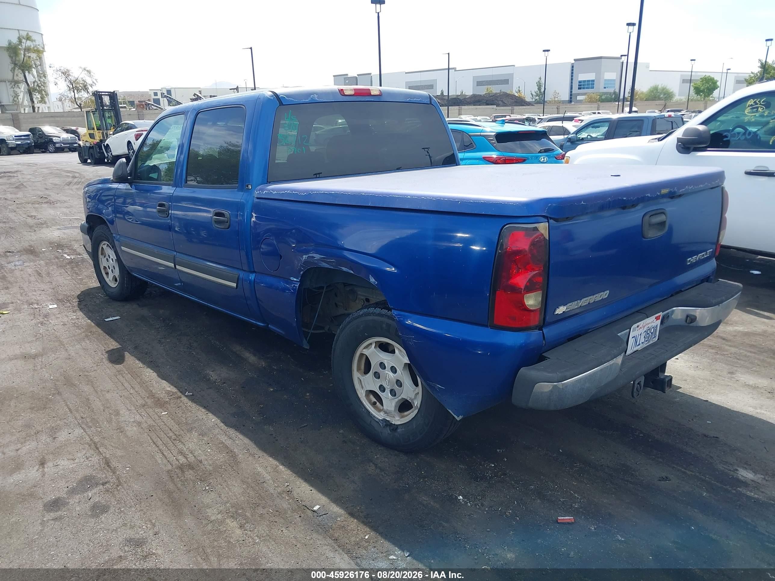 2004 Chevrolet Silverado 1500 Ls Blue vin: 2GCEC13T441360701