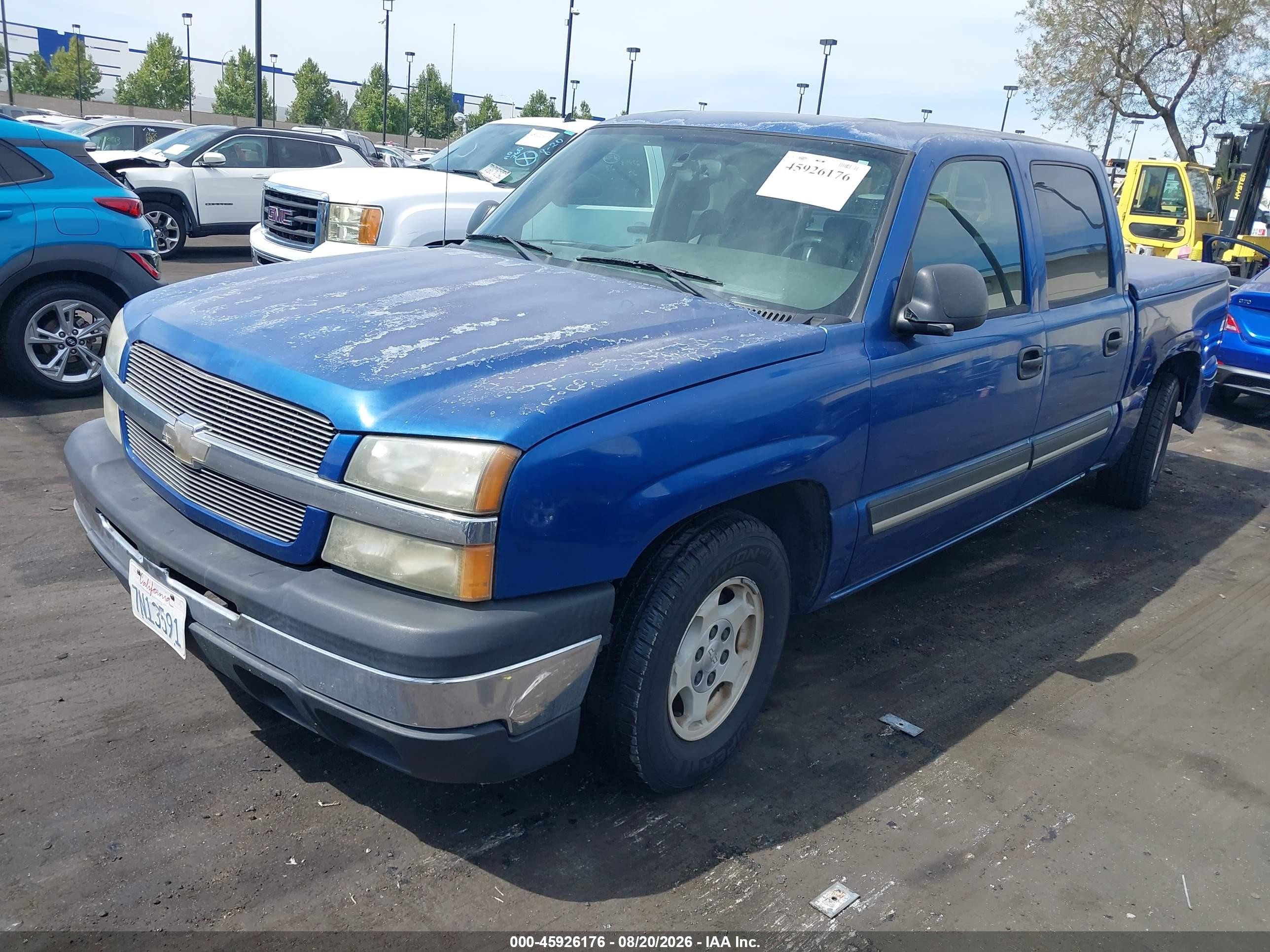 2004 Chevrolet Silverado 1500 Ls Blue vin: 2GCEC13T441360701